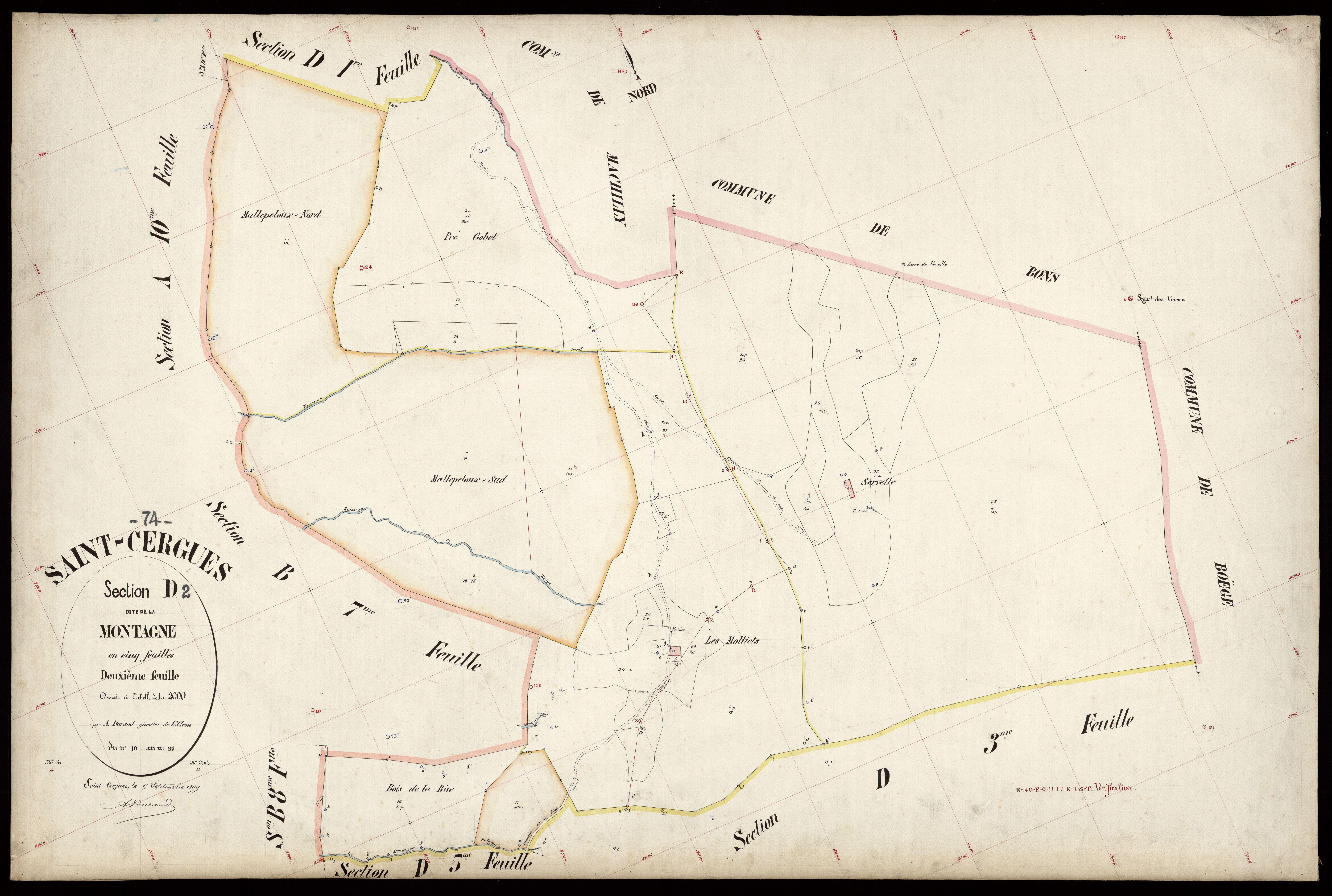 3 P 3 7300 - Feuille n° 3, parcelles n° 36 à 52 - 15 septembre 1899