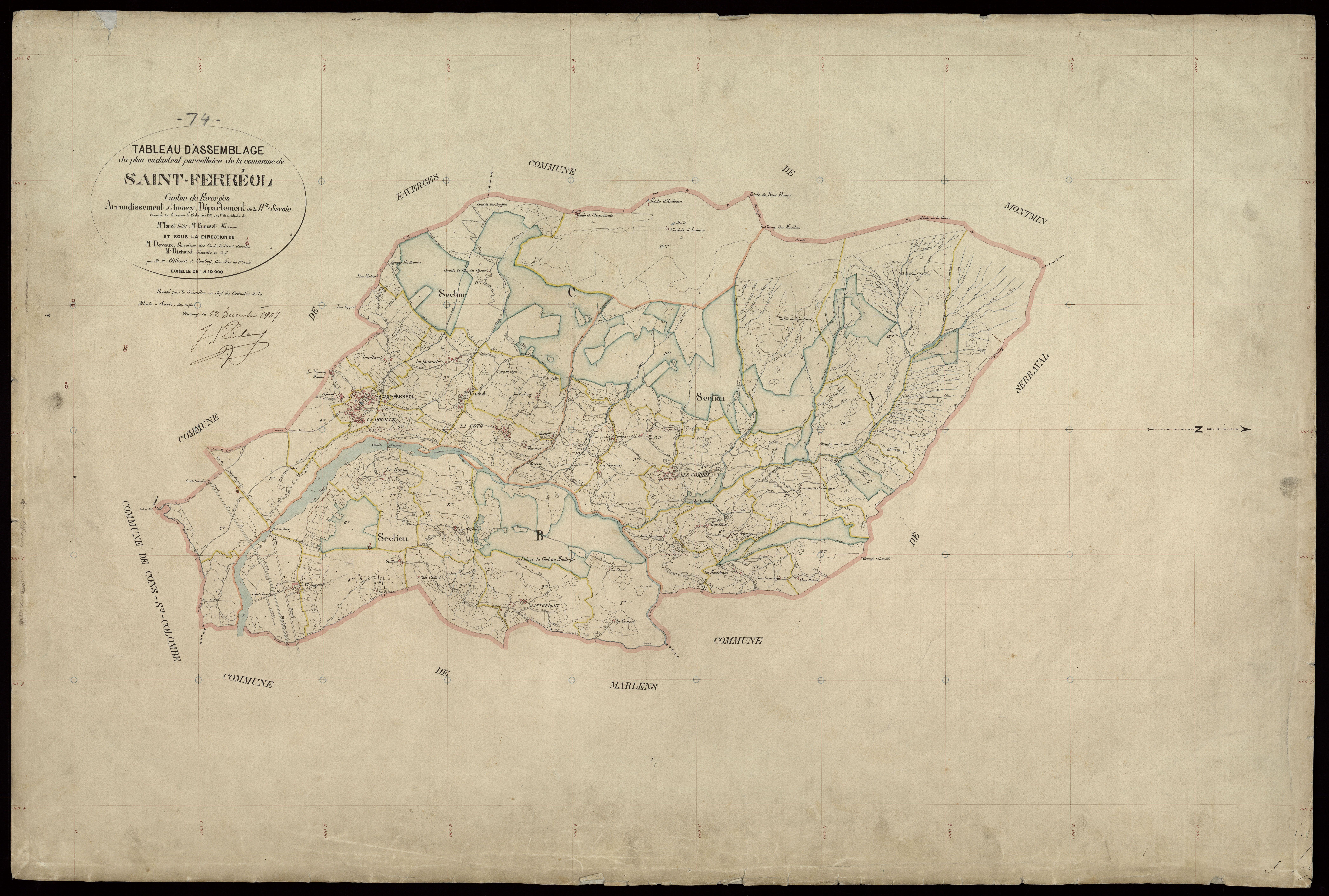 Plan parcellaire - 1907