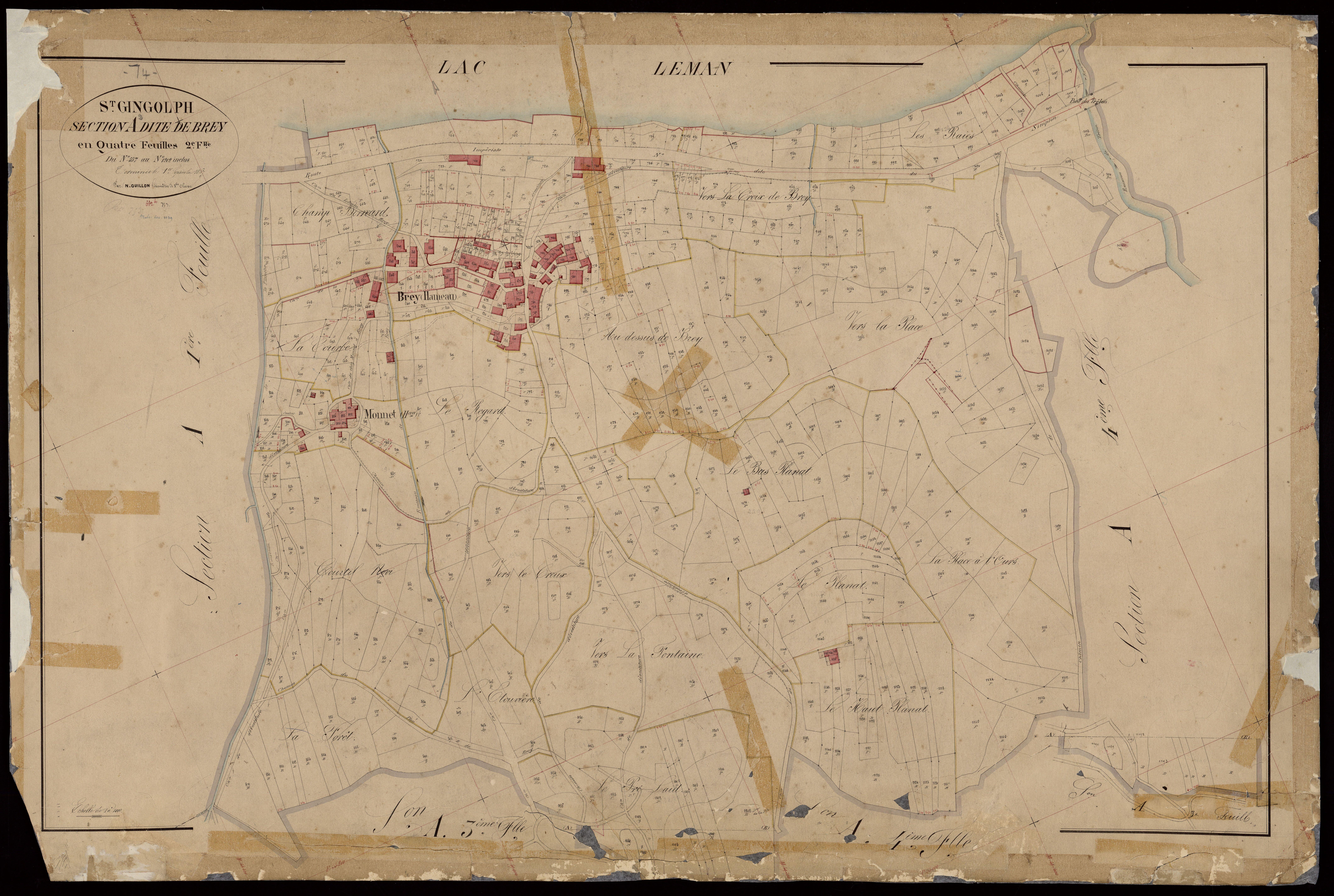 3 P 3 7531 - Feuille n° 3, parcelles n° 1203 à 1565 - 1er septembre 1867