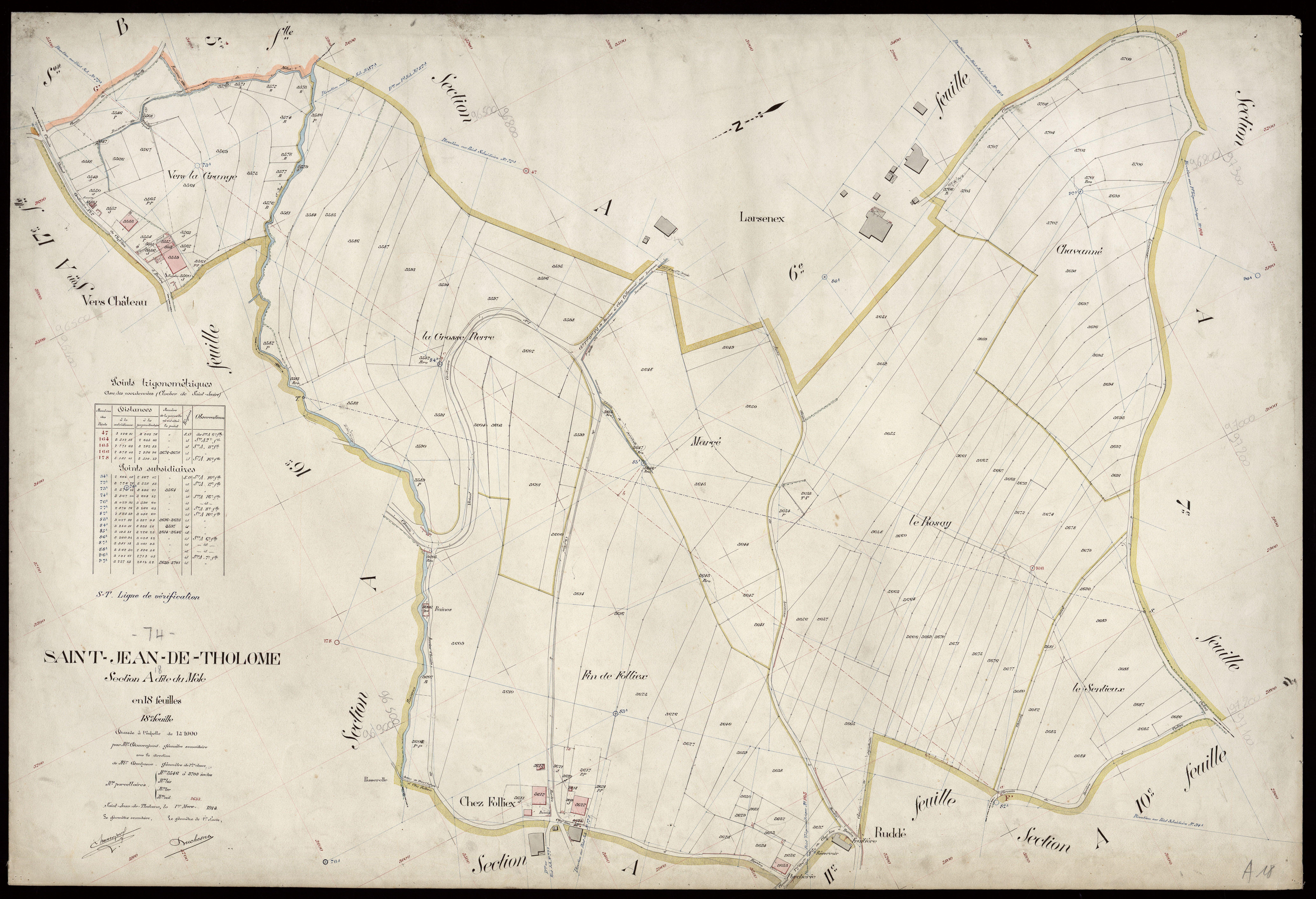 Section B : Chef-lieu - 1914
