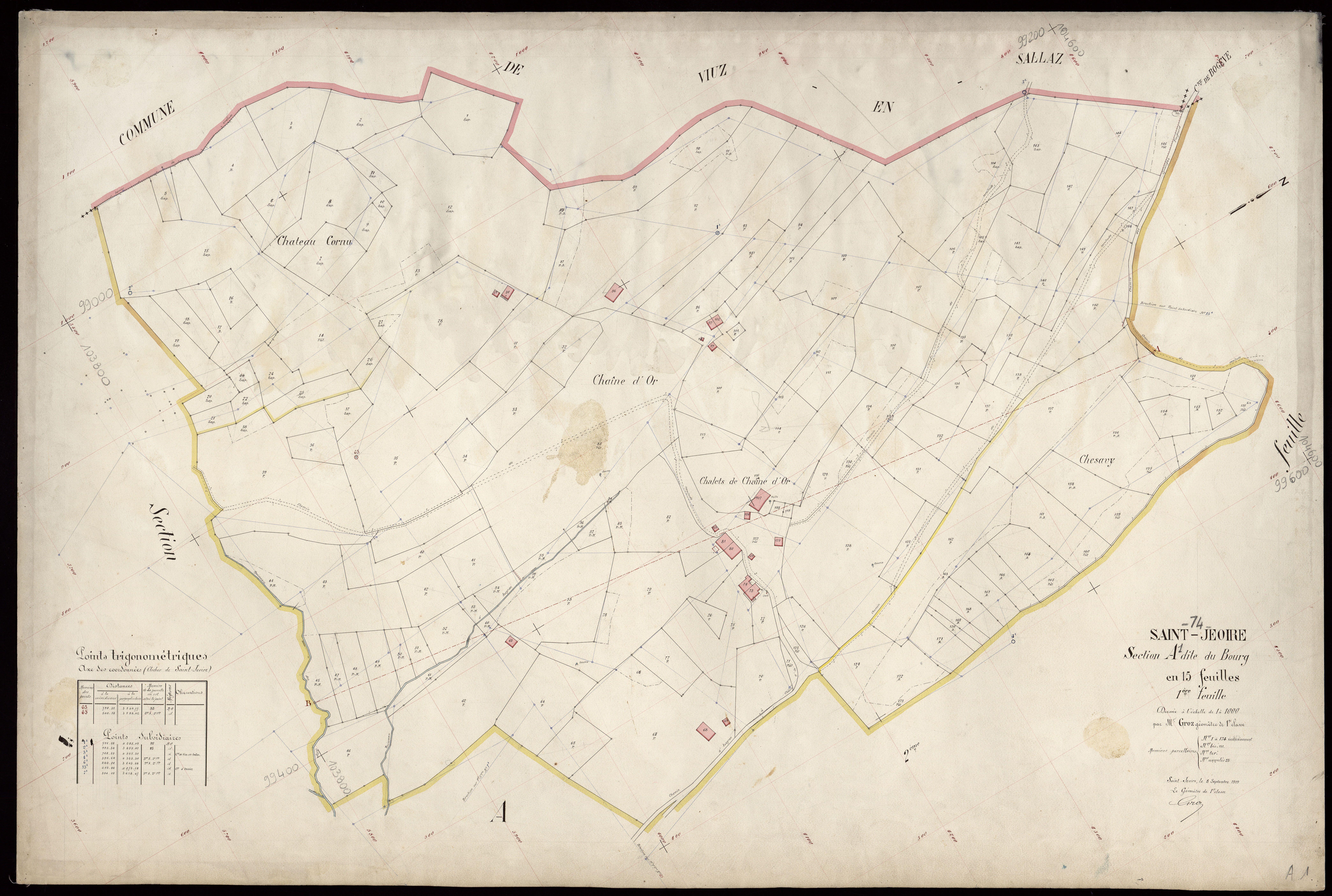 3 P 3 7671 - Feuille n° 2, parcelles n° 175 à 572 - 8 septembre 1919
