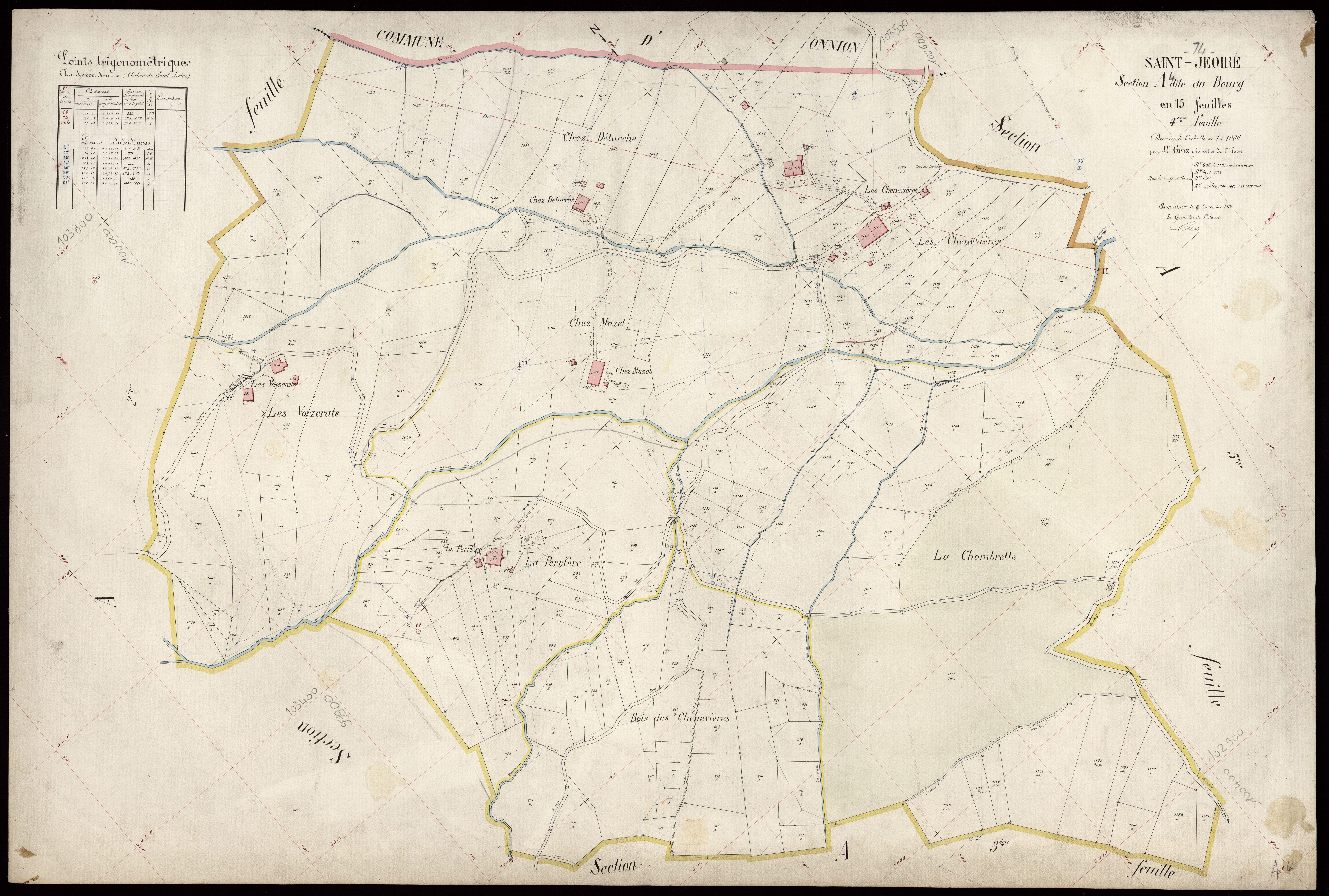 3 P 3 7674 - Feuille n° 5, parcelles n° 1188 à 1560 - 8 septembre 1919