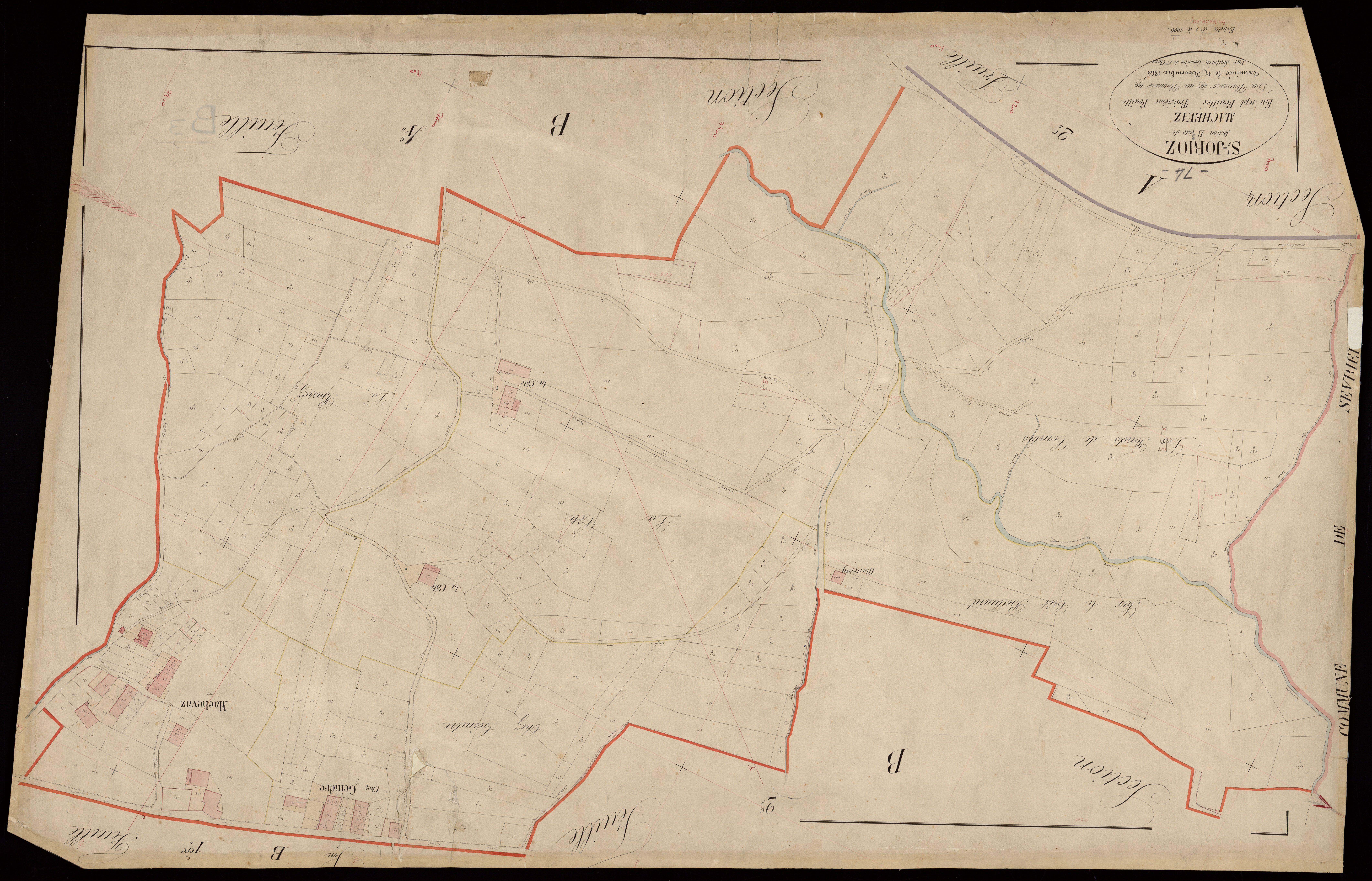 3 P 3 7707 - Feuille n° 3, parcelles n° 597 à 899 - 17 novembre 1865