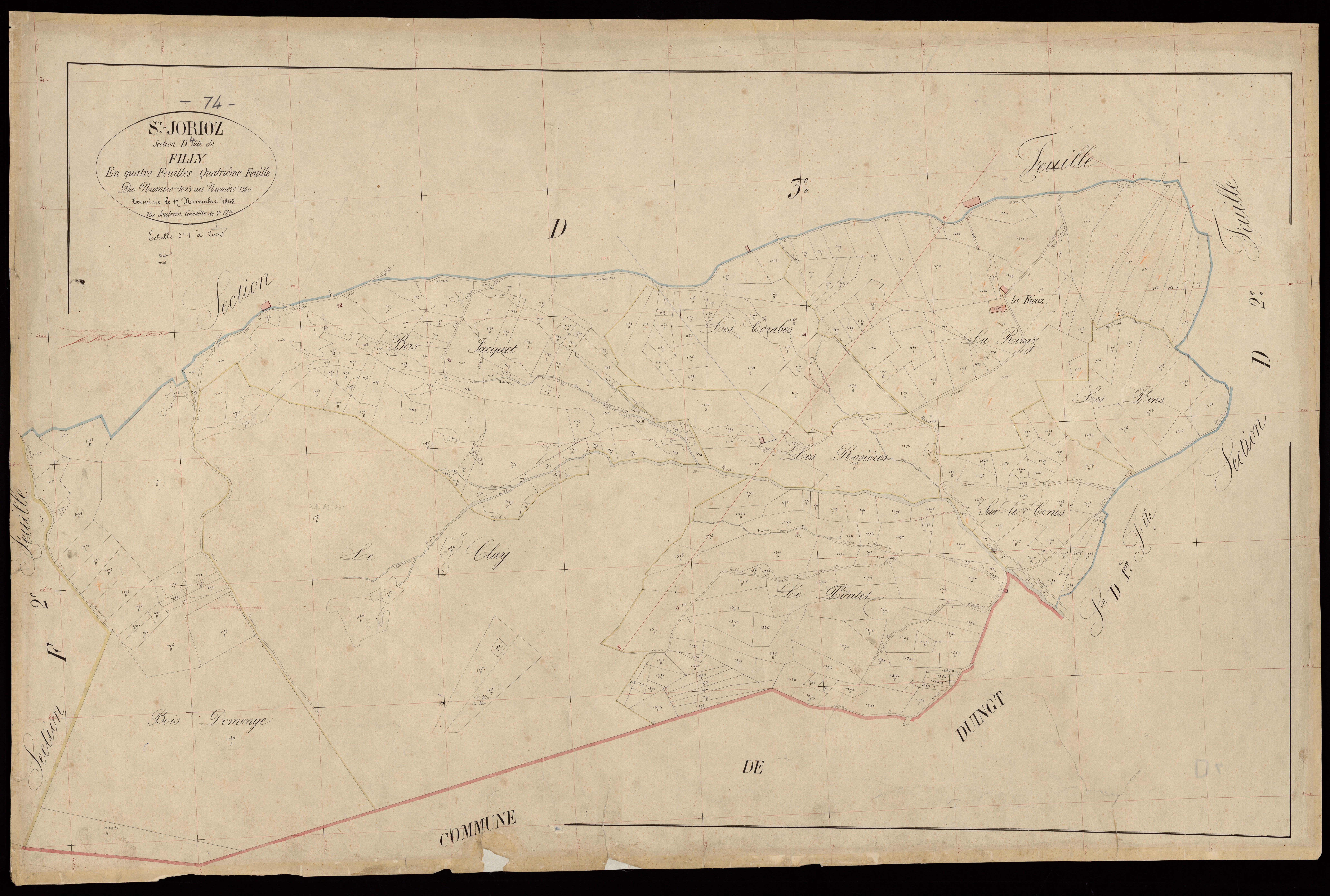 Section E : Le Villard - 1865