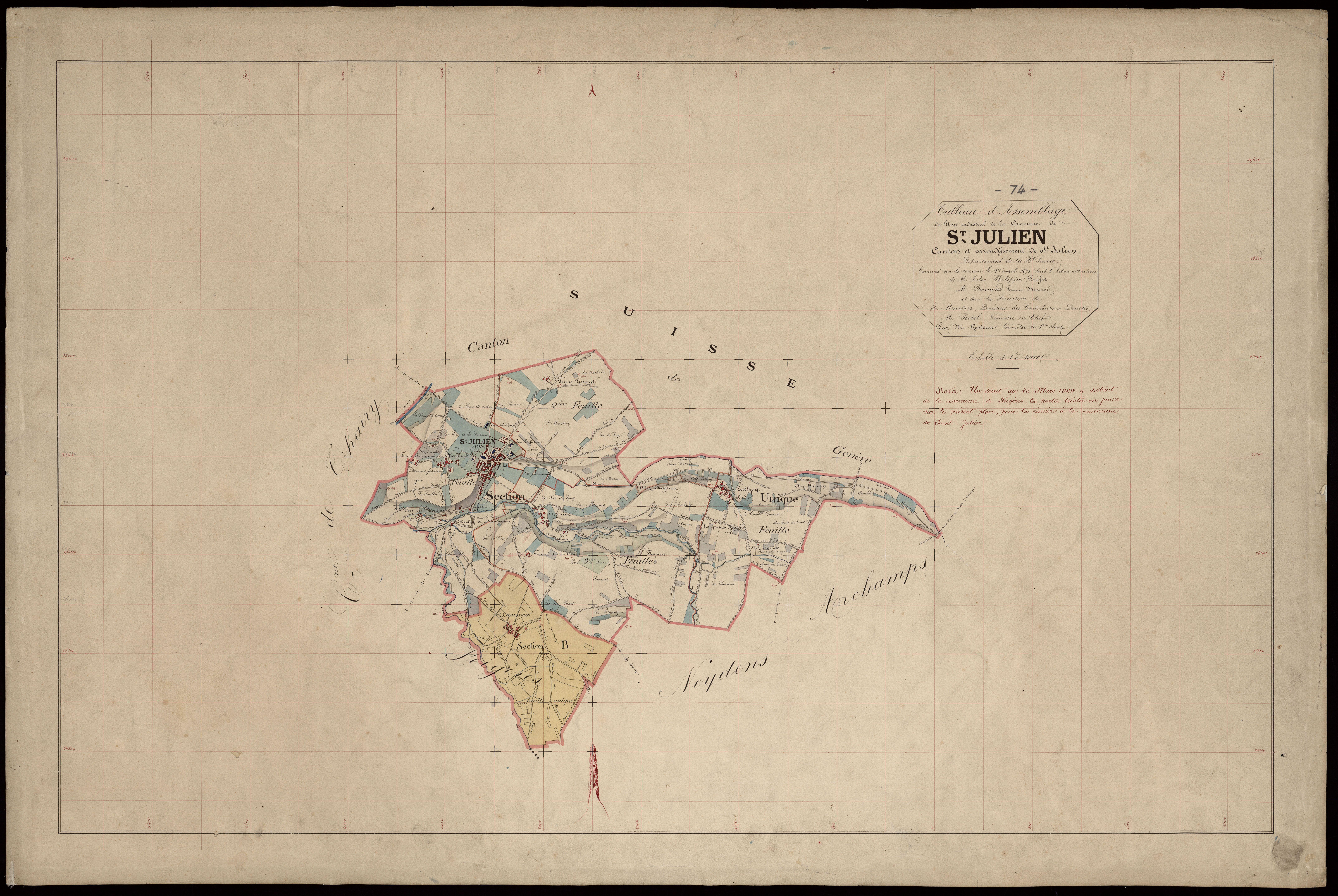 Plan parcellaire - 1870-1871