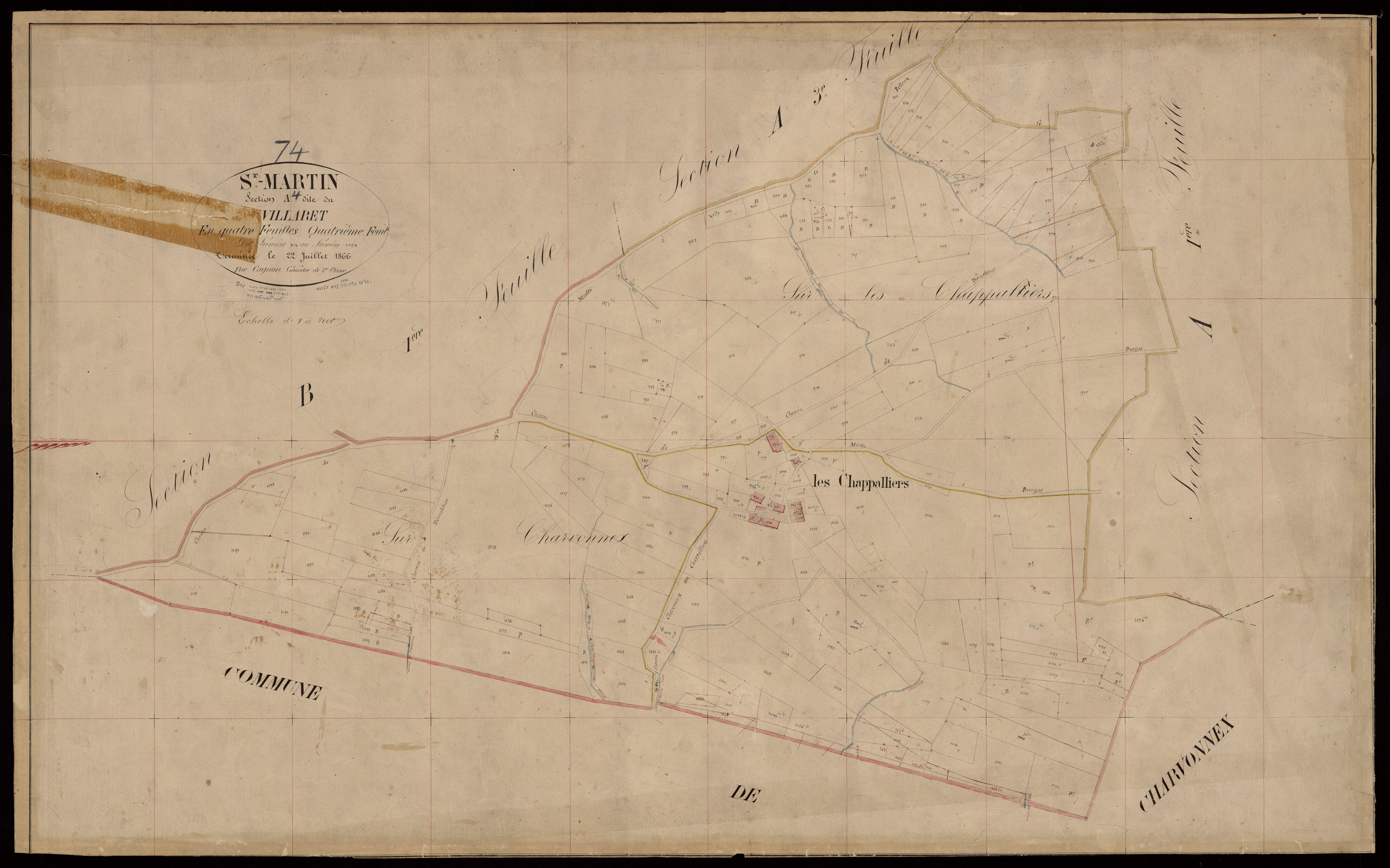 Section B : Chef-lieu - 1866