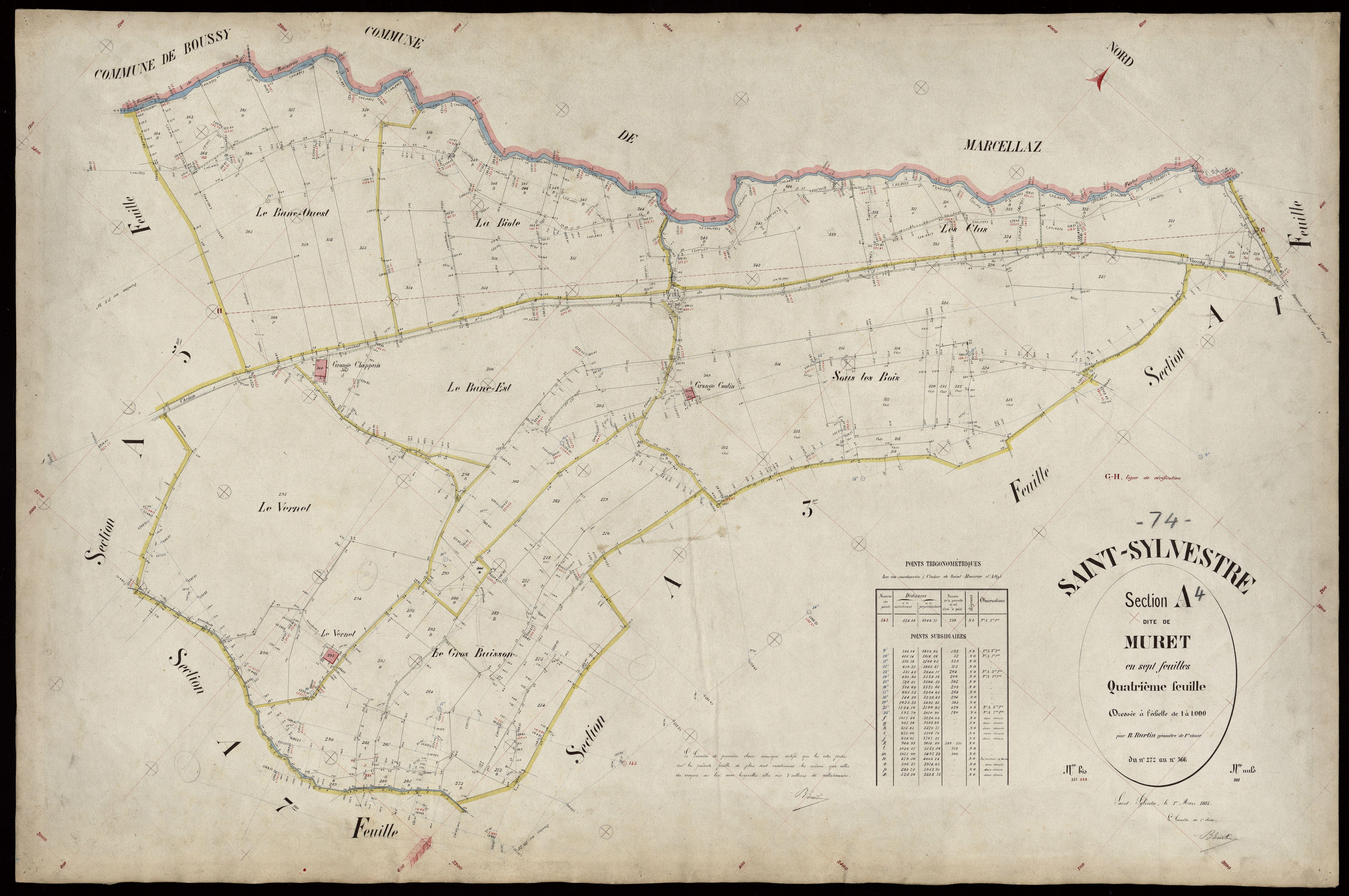 3 P 3 7935 - Feuille n° 5, parcelles n° 367 à 468 - 1er mars 1887