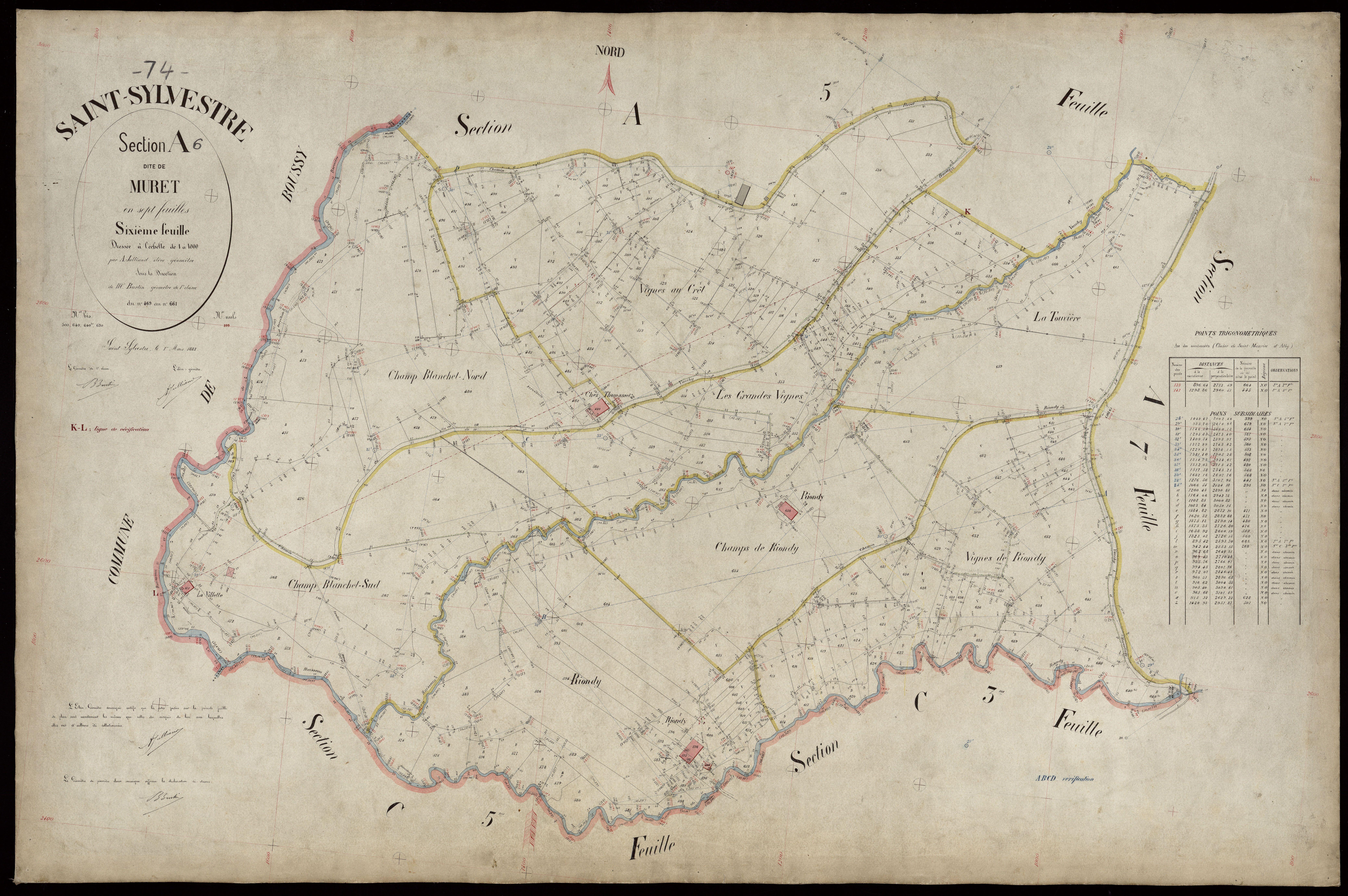 3 P 3 7937 - Feuille n° 7, parcelles n° 662 à 801 - 1er mars 1887