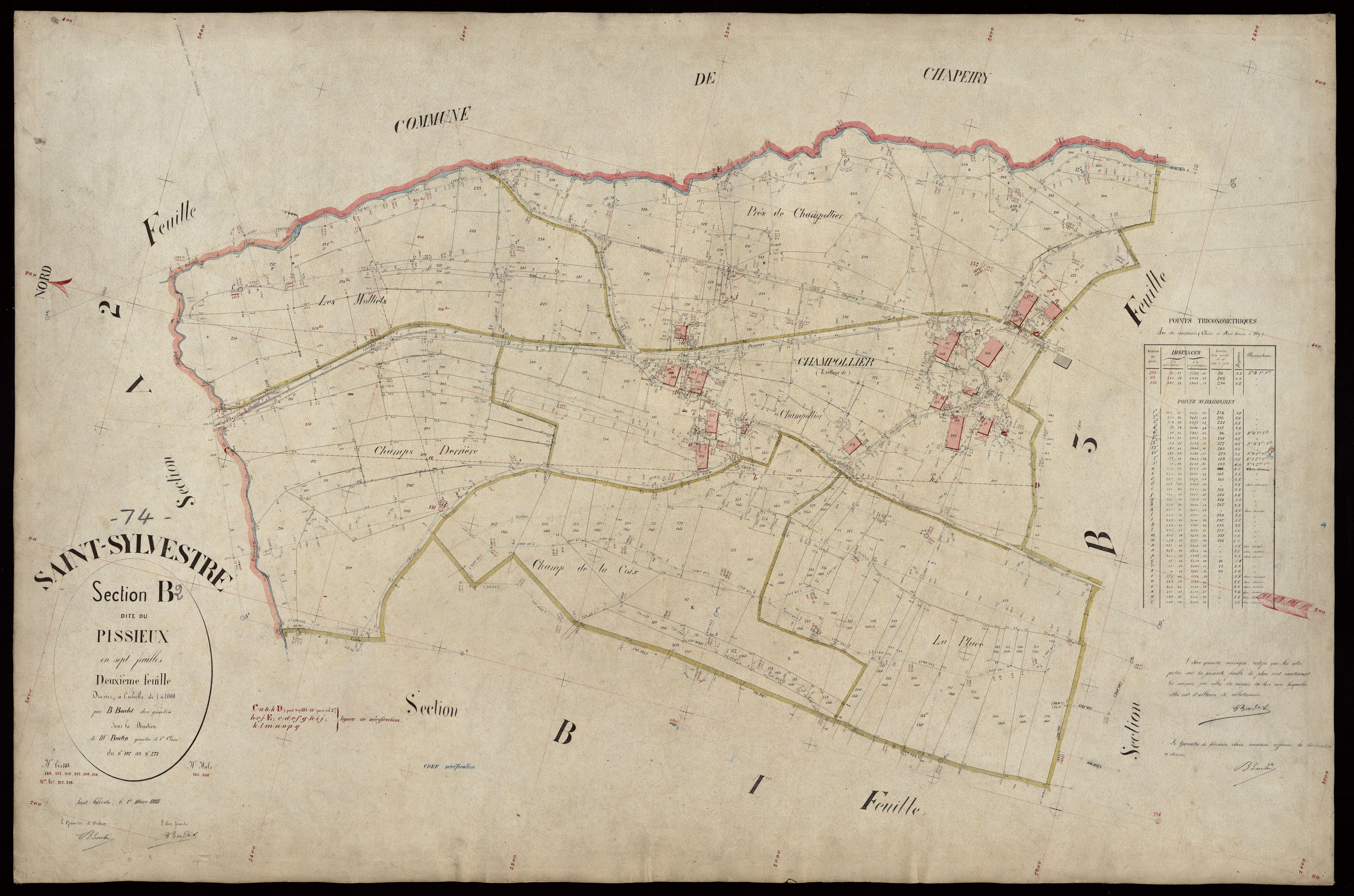 3 P 3 7940 - Feuille n° 3, parcelles n° 272 à 390 - 1er mars 1887