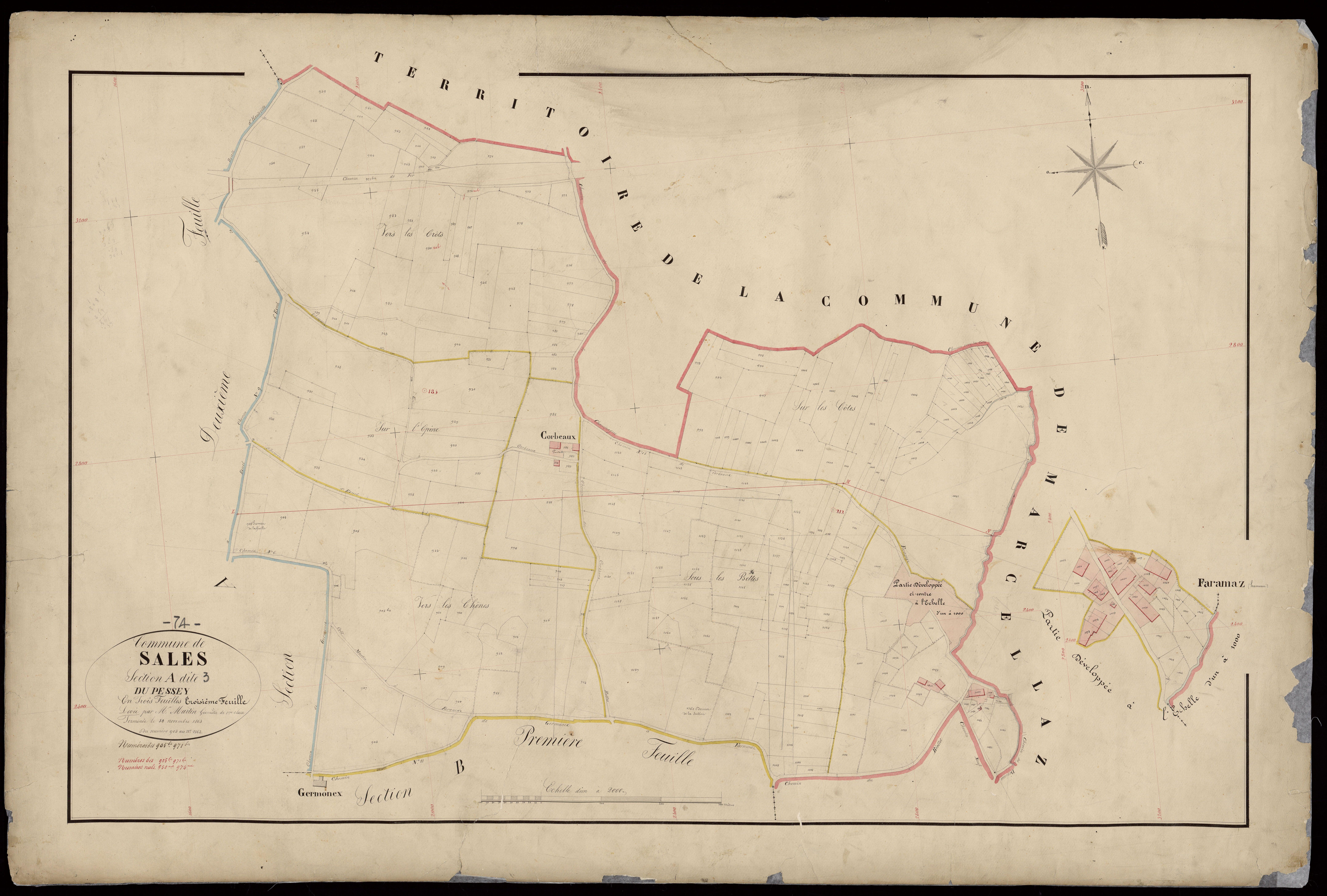 Section B : Le Village - 1863