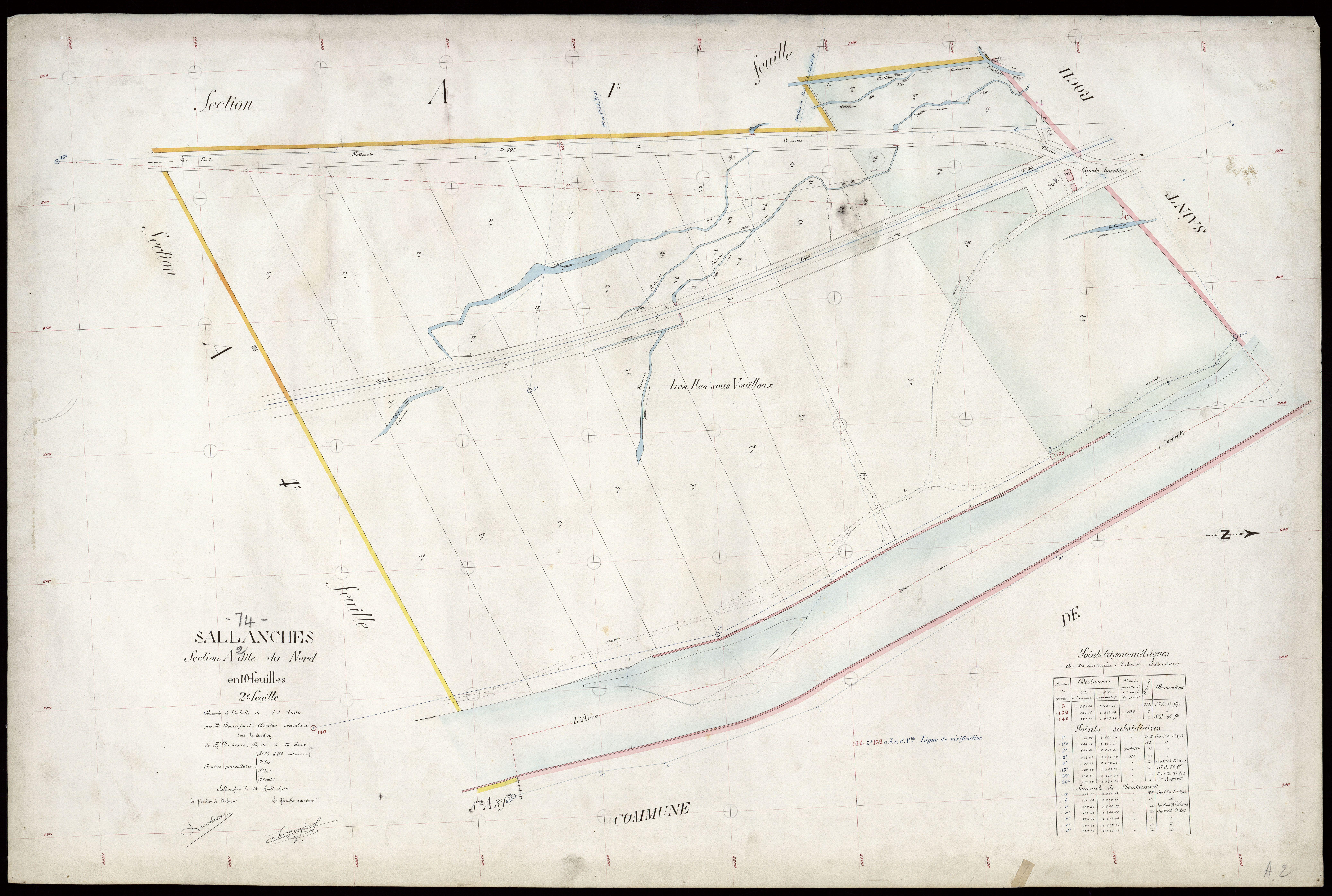 3 P 3 7971 - Feuille n° 3, parcelles n° 115 à 259 - 13 août 1910