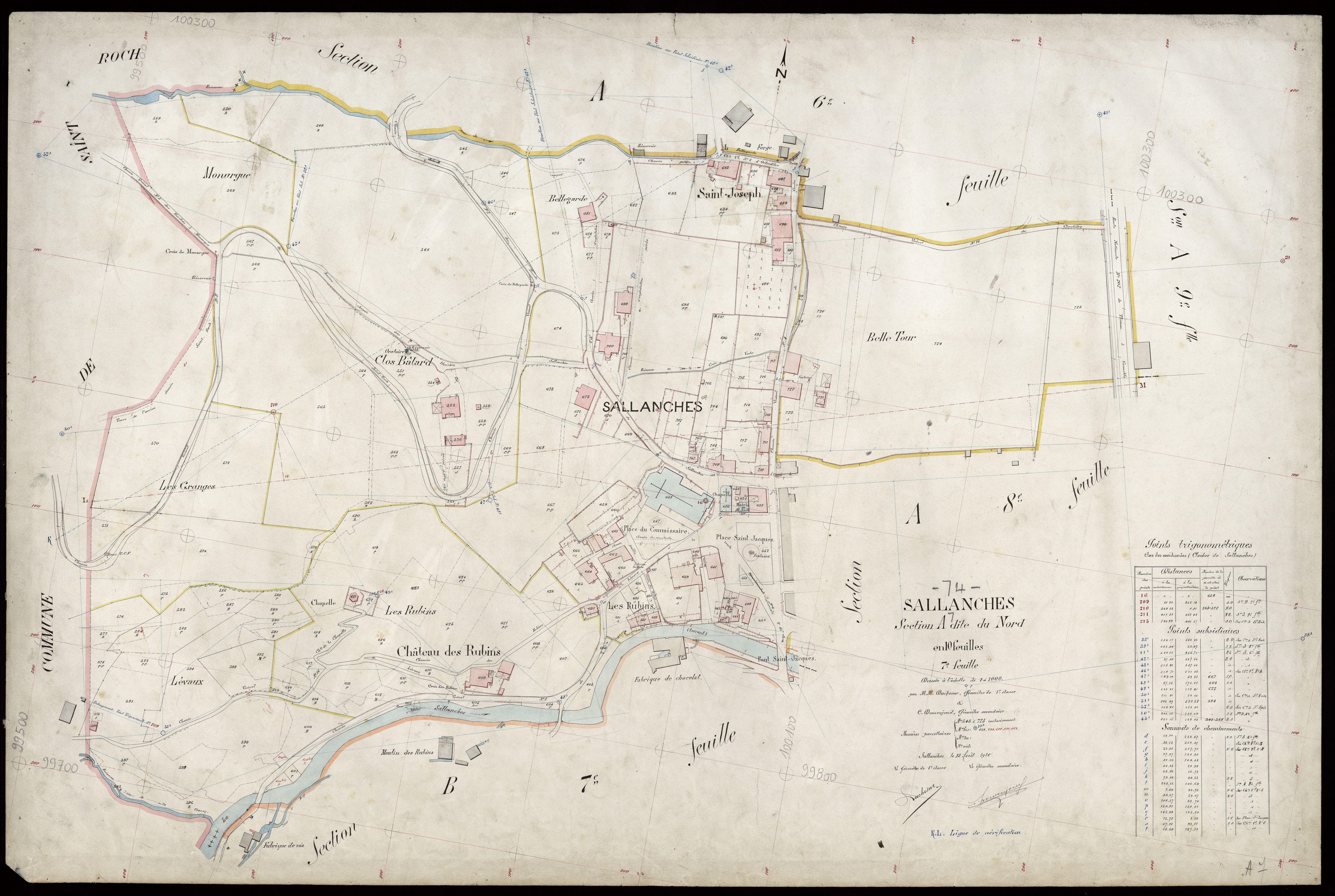 3 P 3 7976 - Feuille n° 8, parcelles n° 726 à 930 - 13 août 1910
