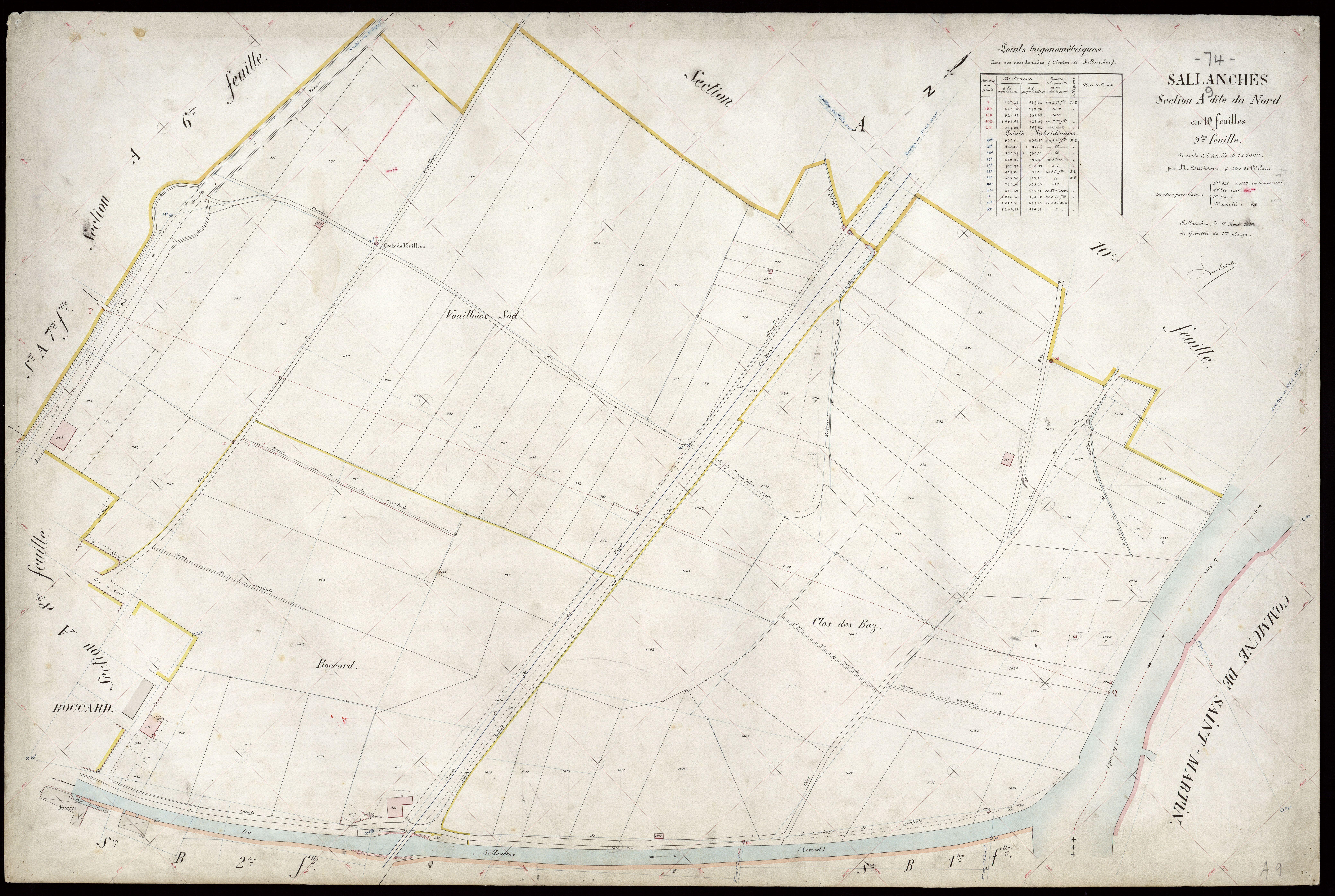 3 P 3 7978 - Feuille n° 10, parcelles n° 1040 à 1139 - 13 août 1910