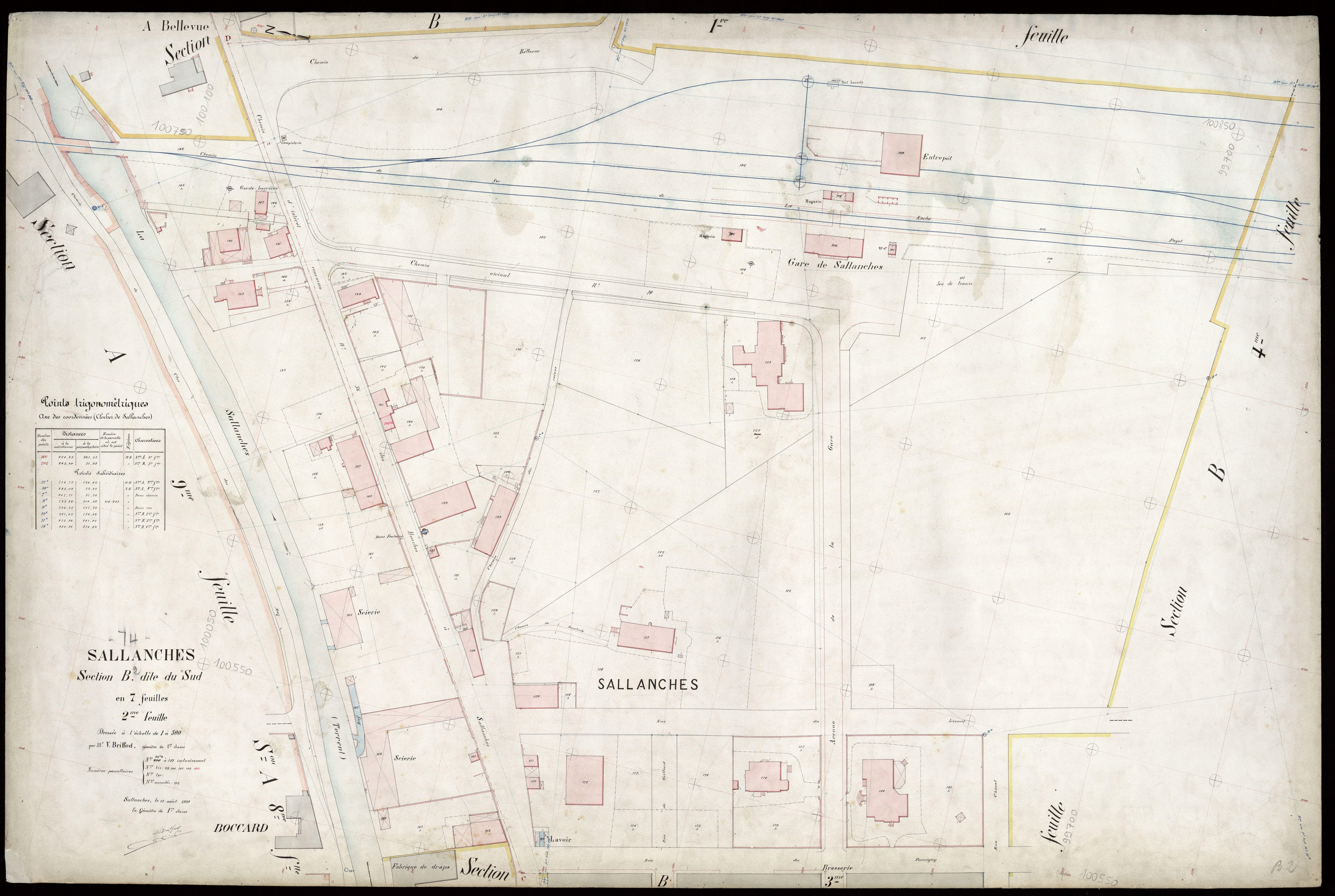 3 P 3 7981 - Feuille n° 3, parcelles n° 182 à 431 - 13 août 1910