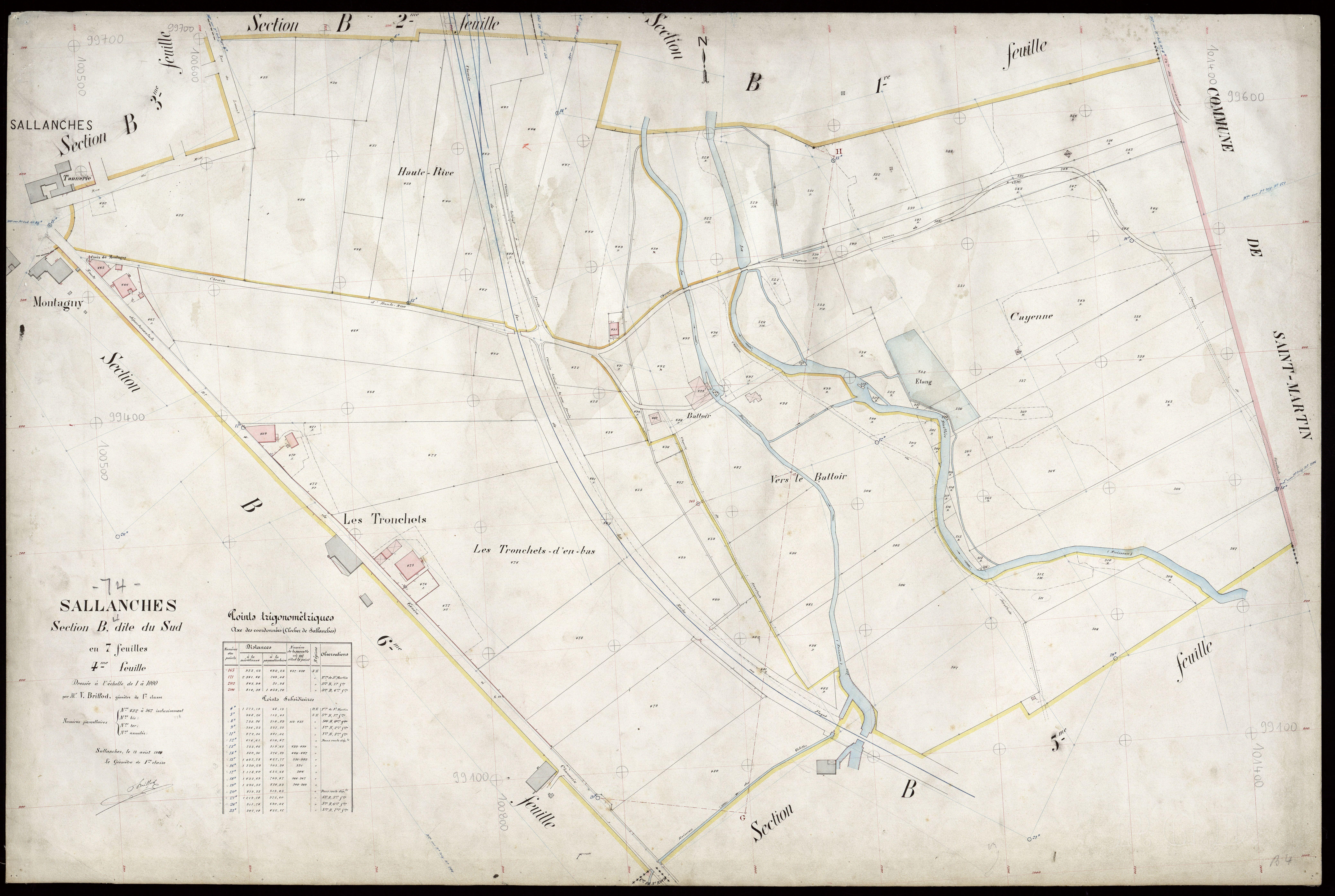 3 P 3 7983 - Feuille n° 5, parcelles n° 568 à 683 - 13 août 1910