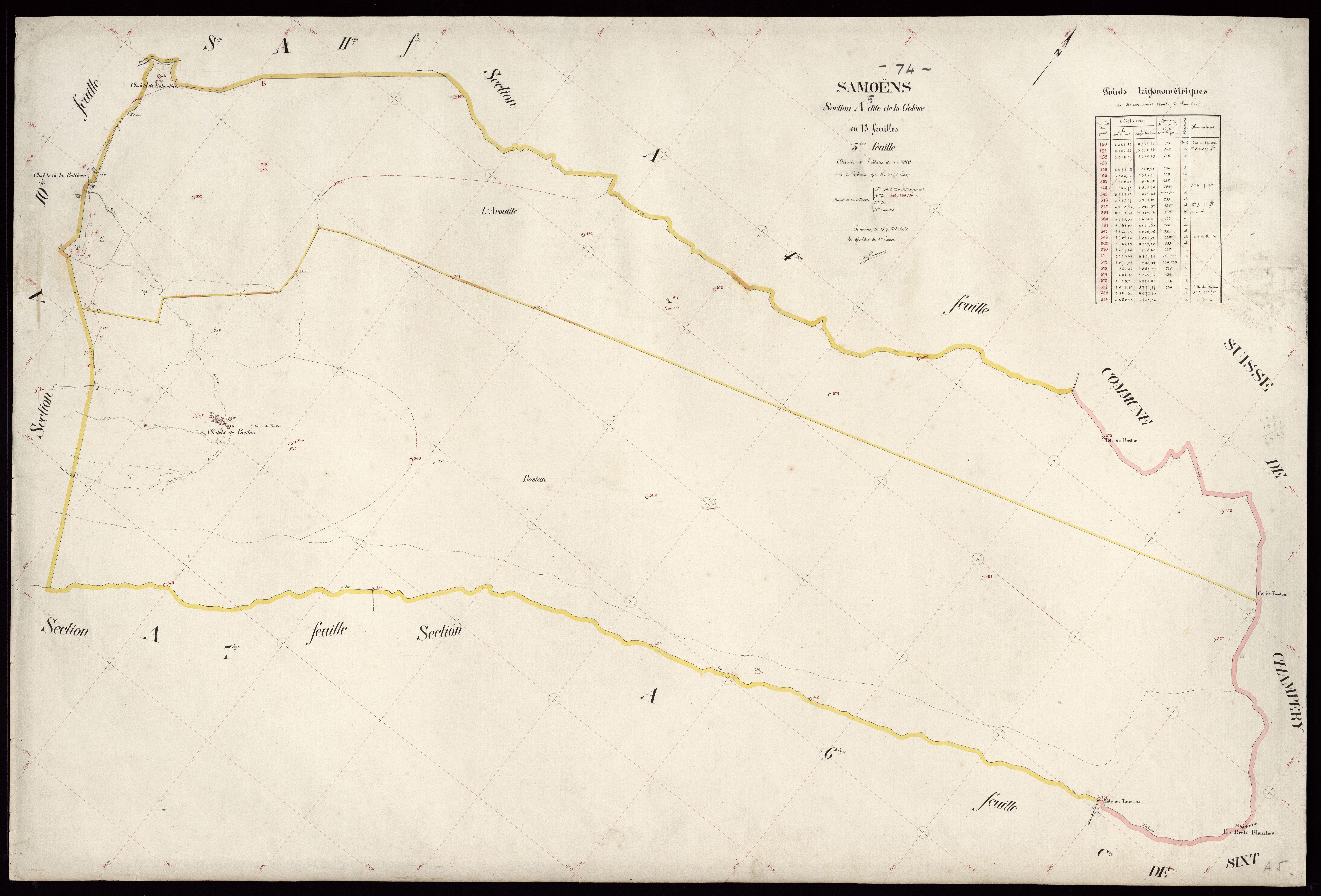 3 P 3 8005 - Feuille n° 6, parcelles n° 757 à 765 - 15 juillet 1921