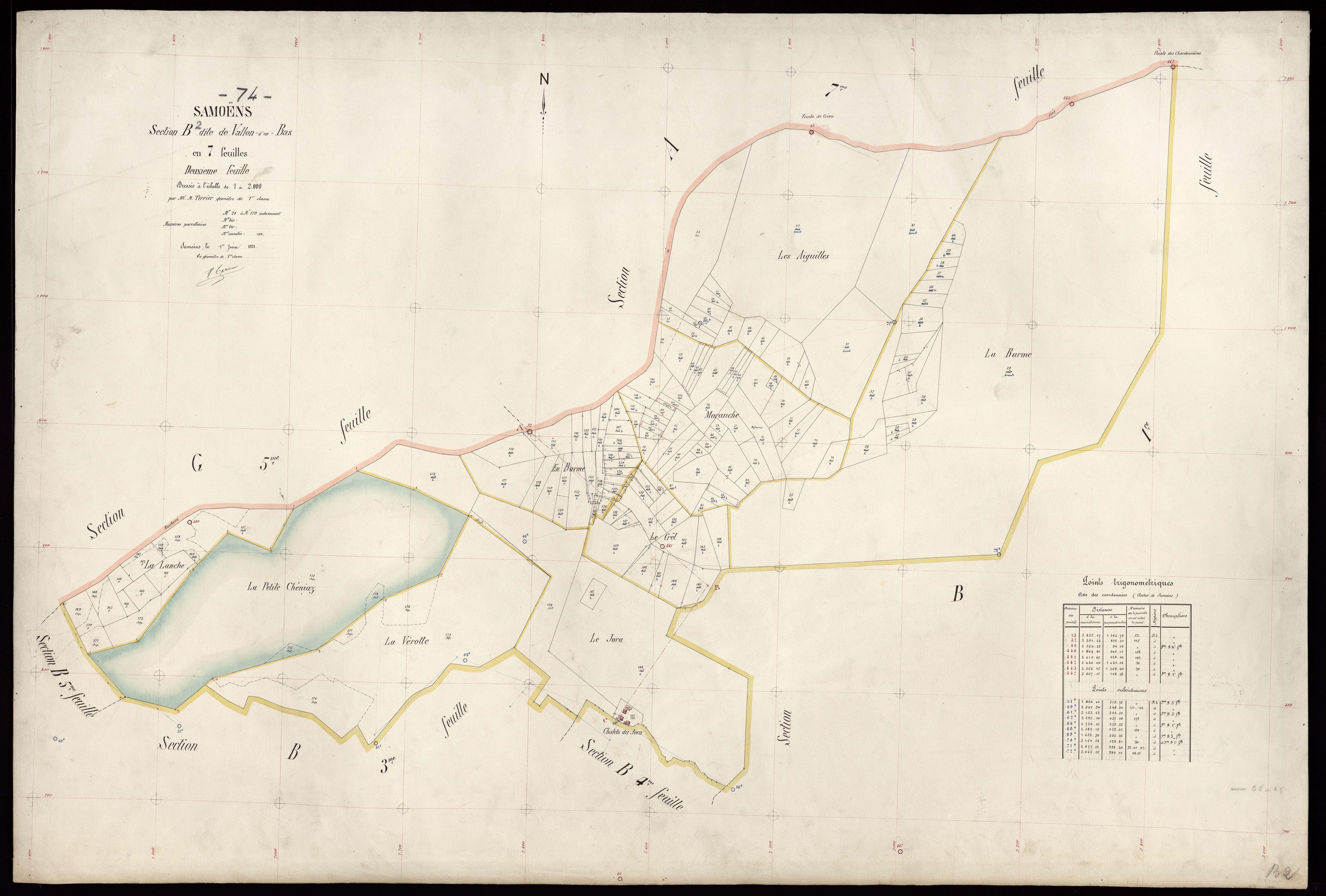 3 P 3 8015 - Feuille n° 3, parcelles n° 180 à 691 - 1er juin 1921