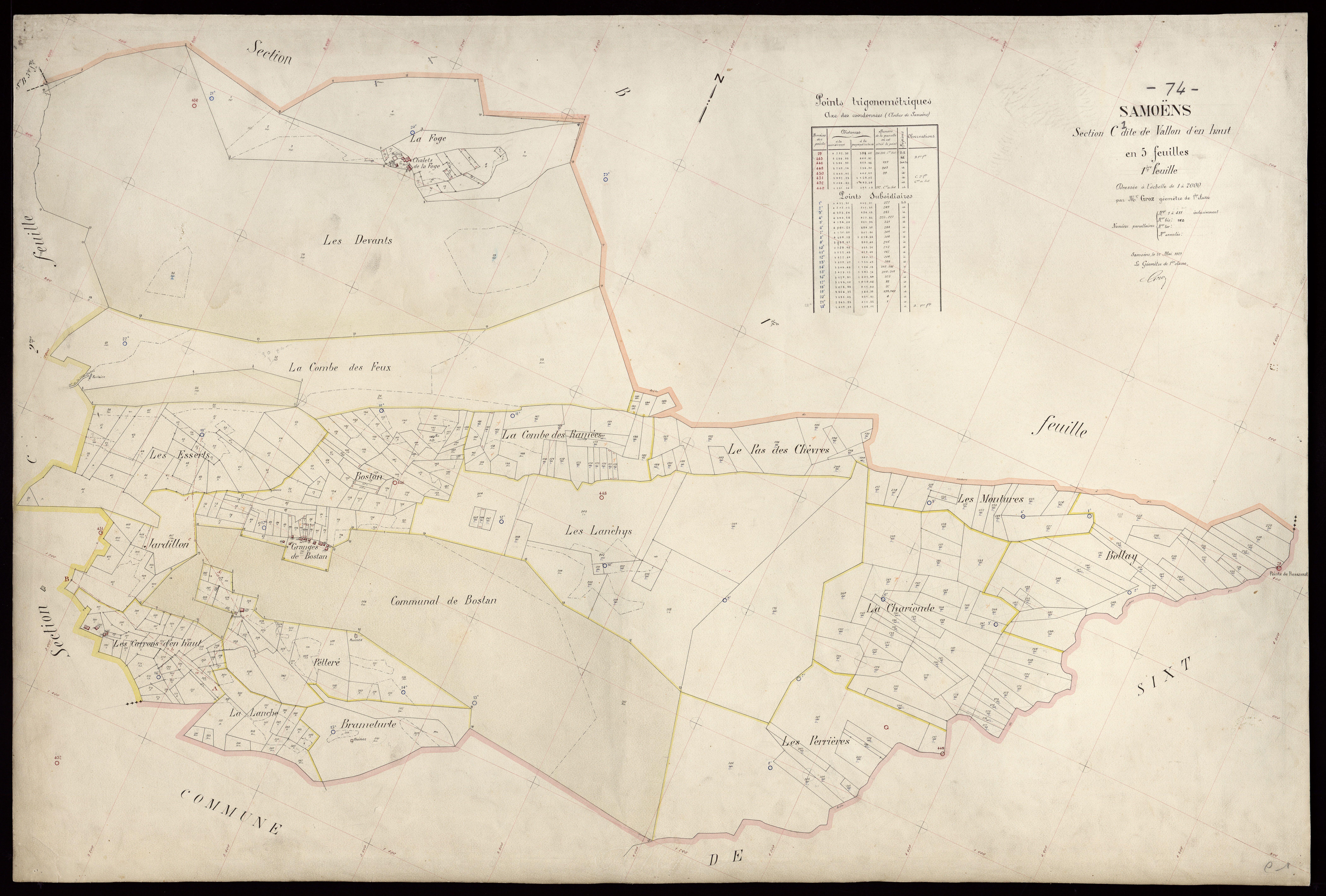 3 P 3 8021 - Feuille n° 2, parcelles n° 412 à 1310 - 31 mai 1921