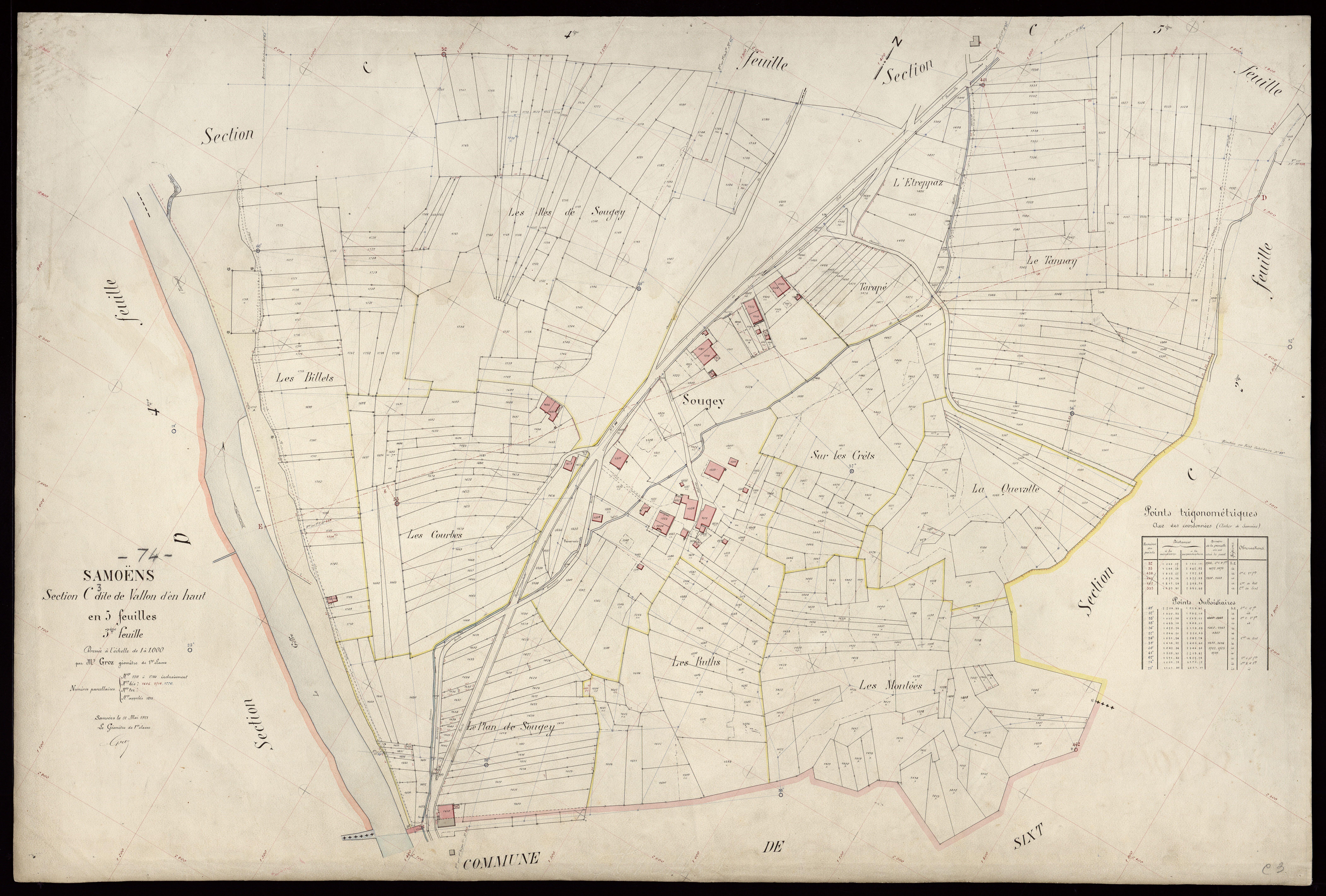 3 P 3 8023 - Feuille n° 4, parcelles n° 1791 à 2069 - 31 mai 1921