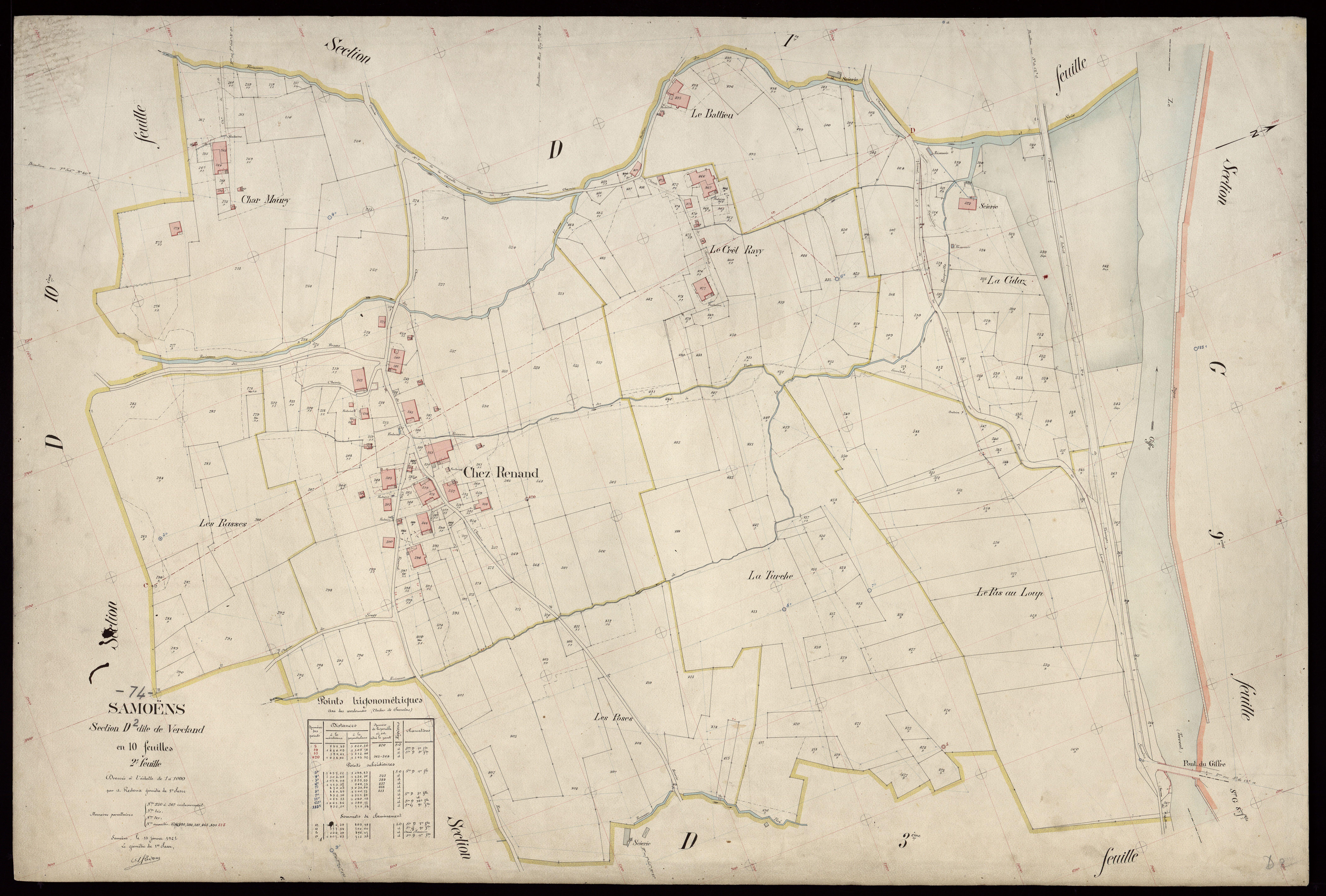 3 P 3 8027 - Feuille n° 3, parcelles n° 568 à 1081 - 15 janvier 1921