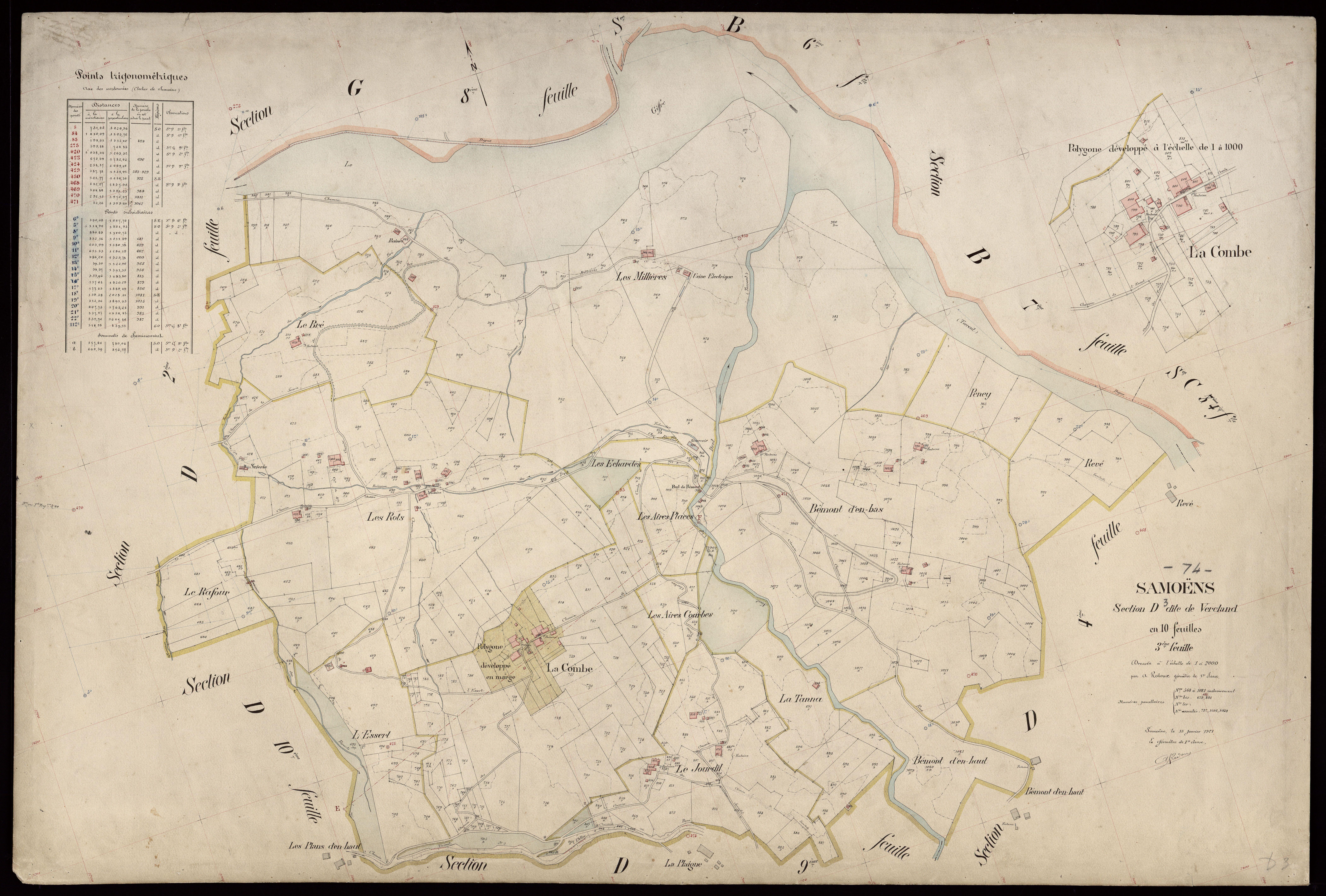 3 P 3 8028 - Feuille n° 4, parcelles n° 1082 à 1623 - 15 janvier 1921
