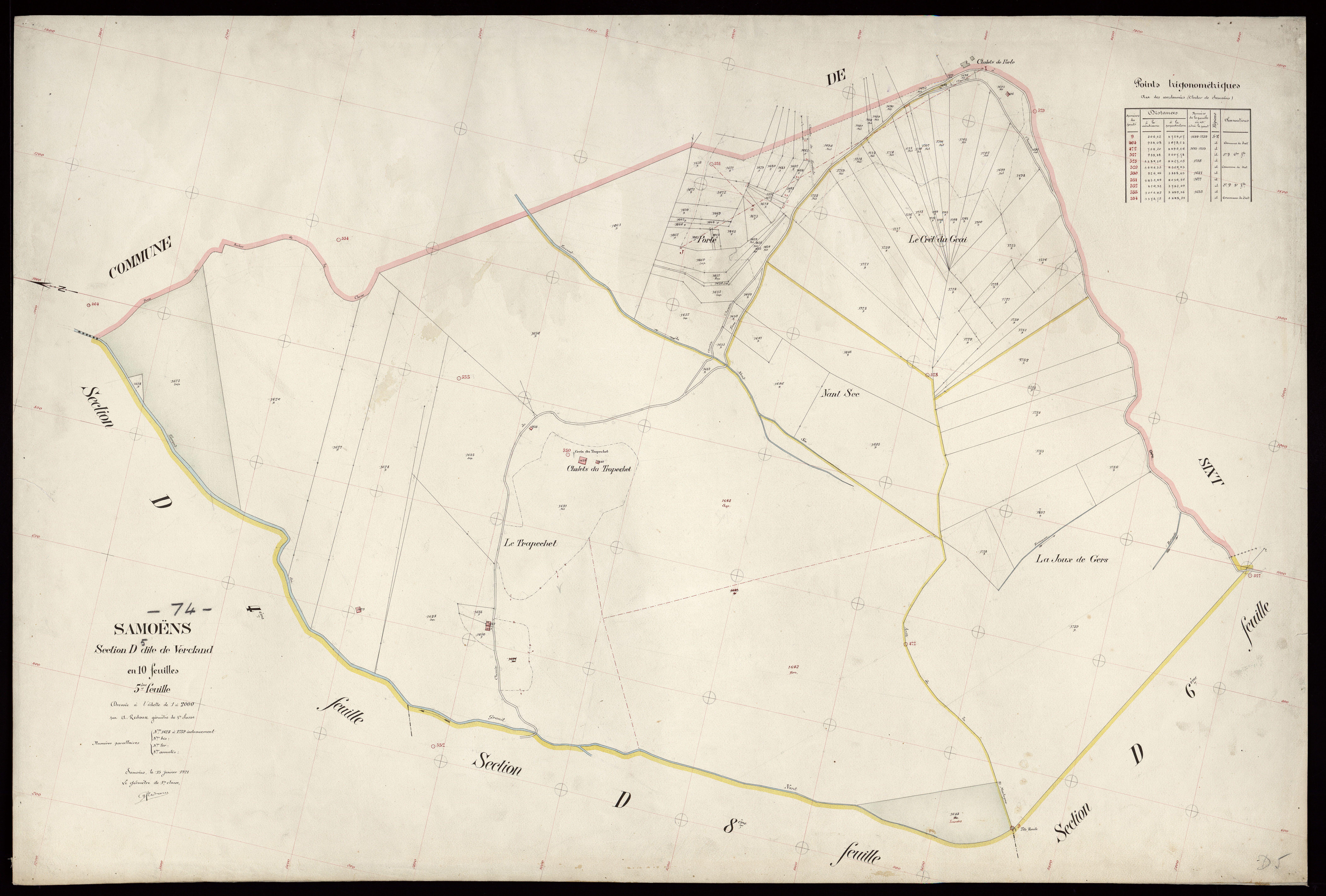 3 P 3 8030 - Feuille n° 6, parcelles n° 1740 à 1770 - 15 janvier 1921