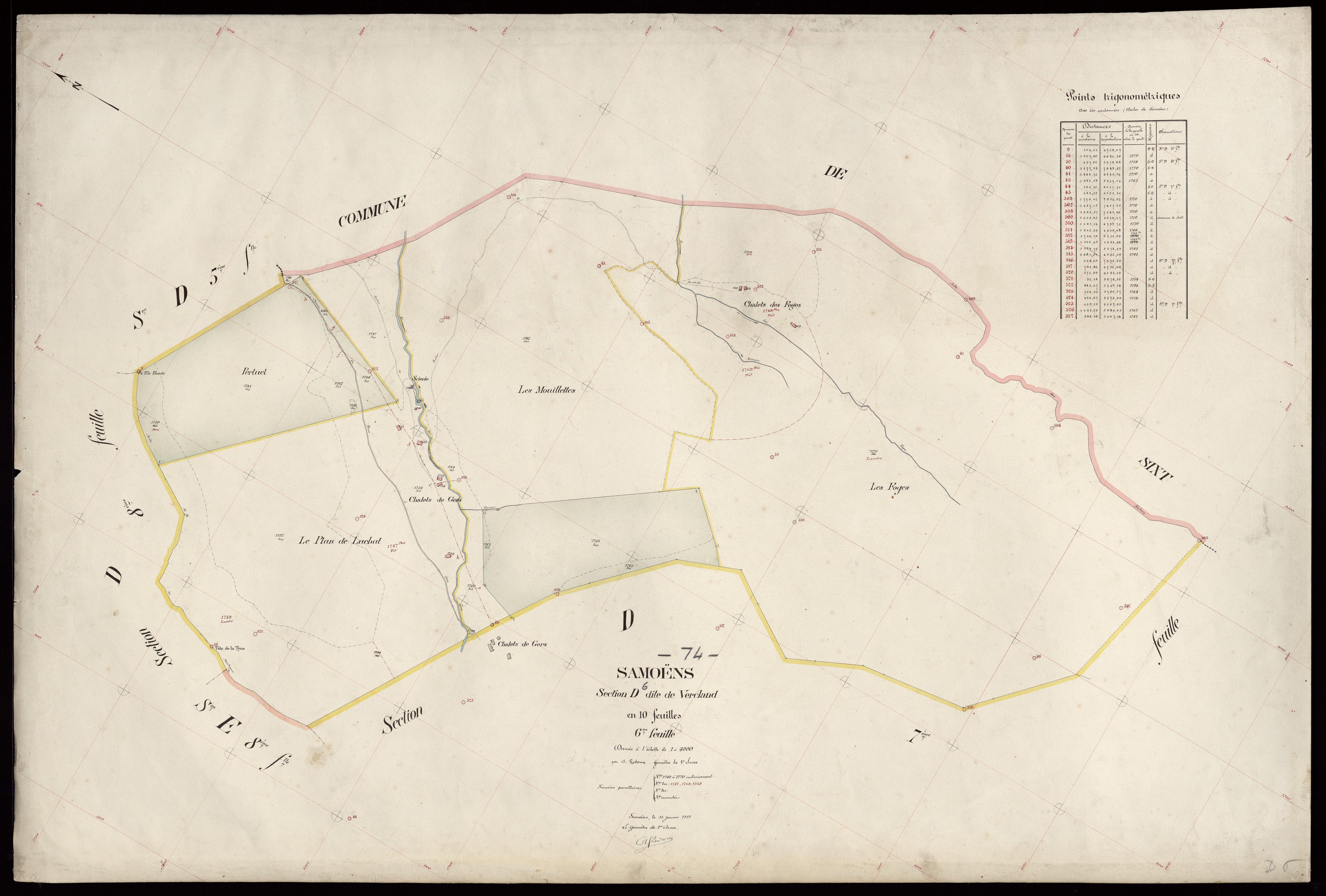 3 P 3 8031 - Feuille n° 7, parcelles n° 1771 à 1784 - 15 janvier 1921