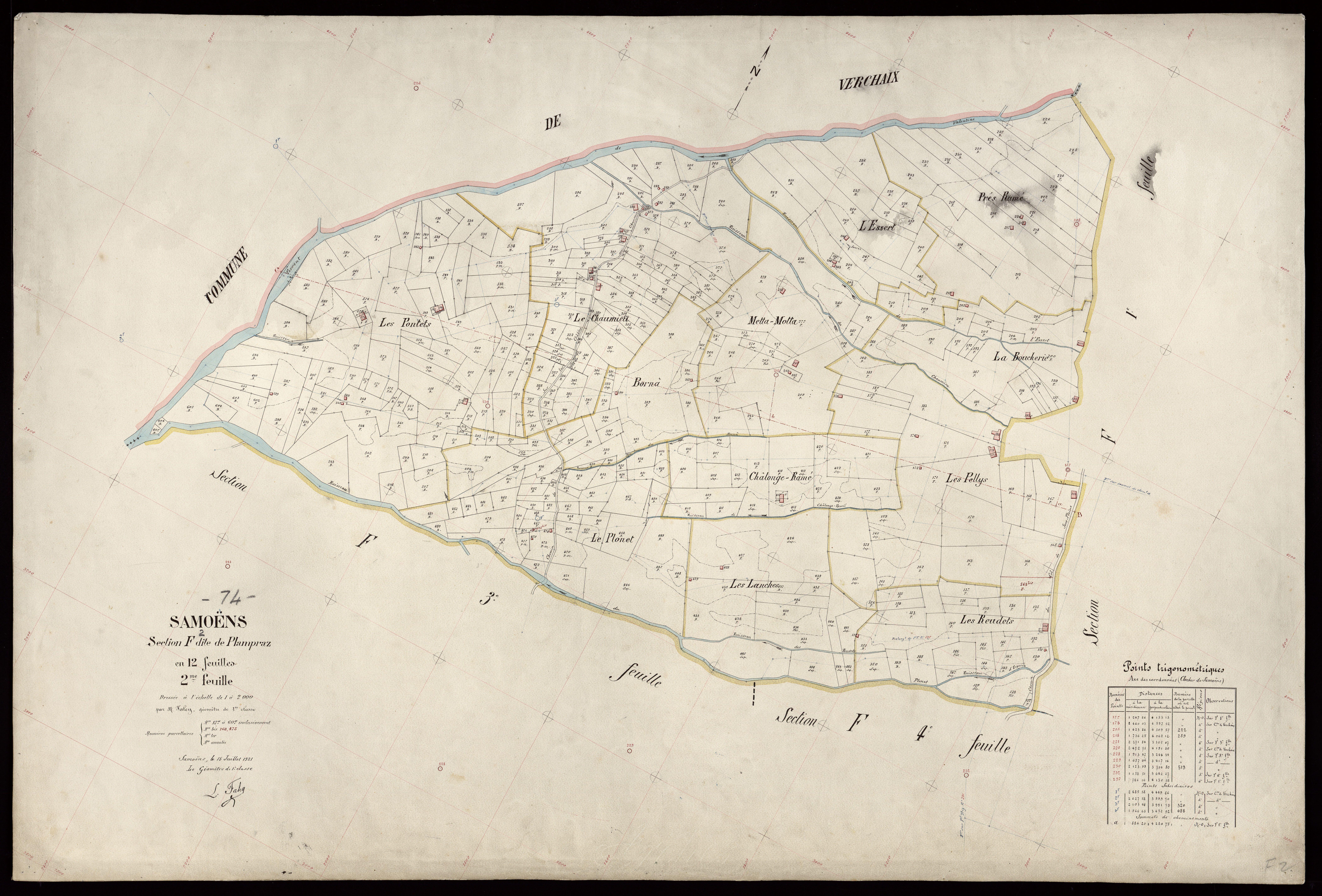3 P 3 8045 - Feuille n° 3, parcelles n° 608 à 1023 - 15 juillet 1921