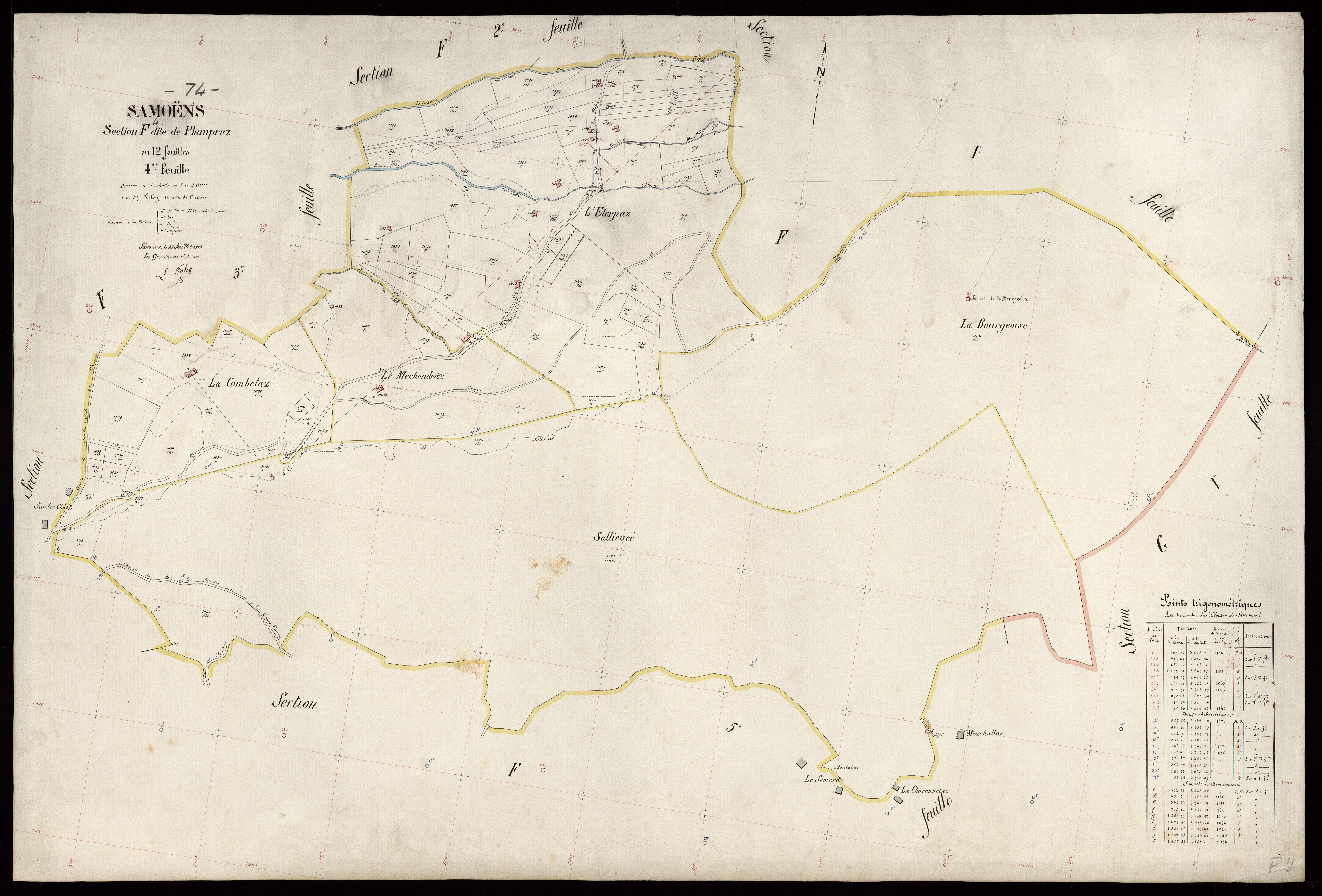 3 P 3 8047 - Feuille n° 5, parcelles n° 1137 à 1560 - 15 juillet 1921