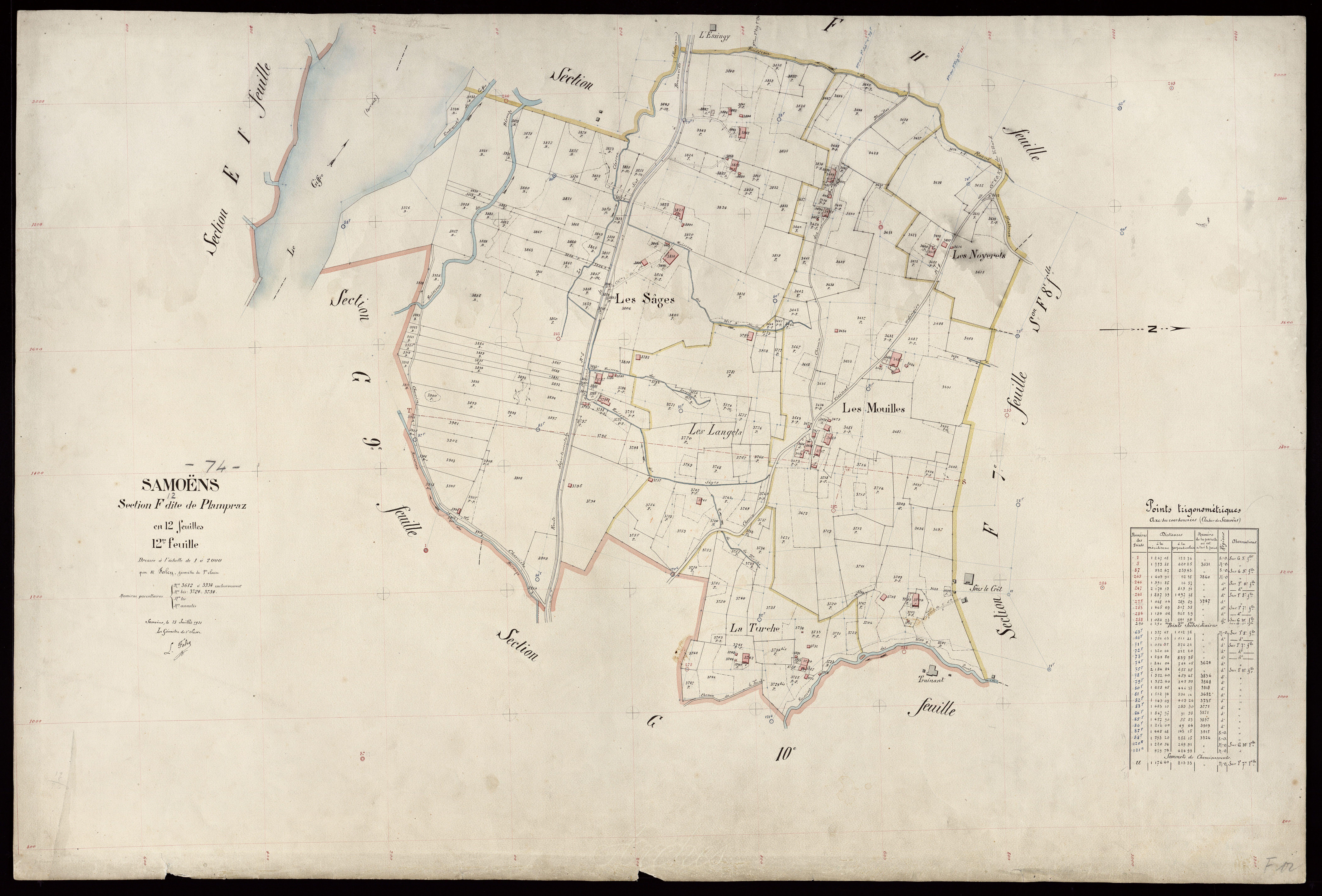 Section G : Le Bourg - 1921