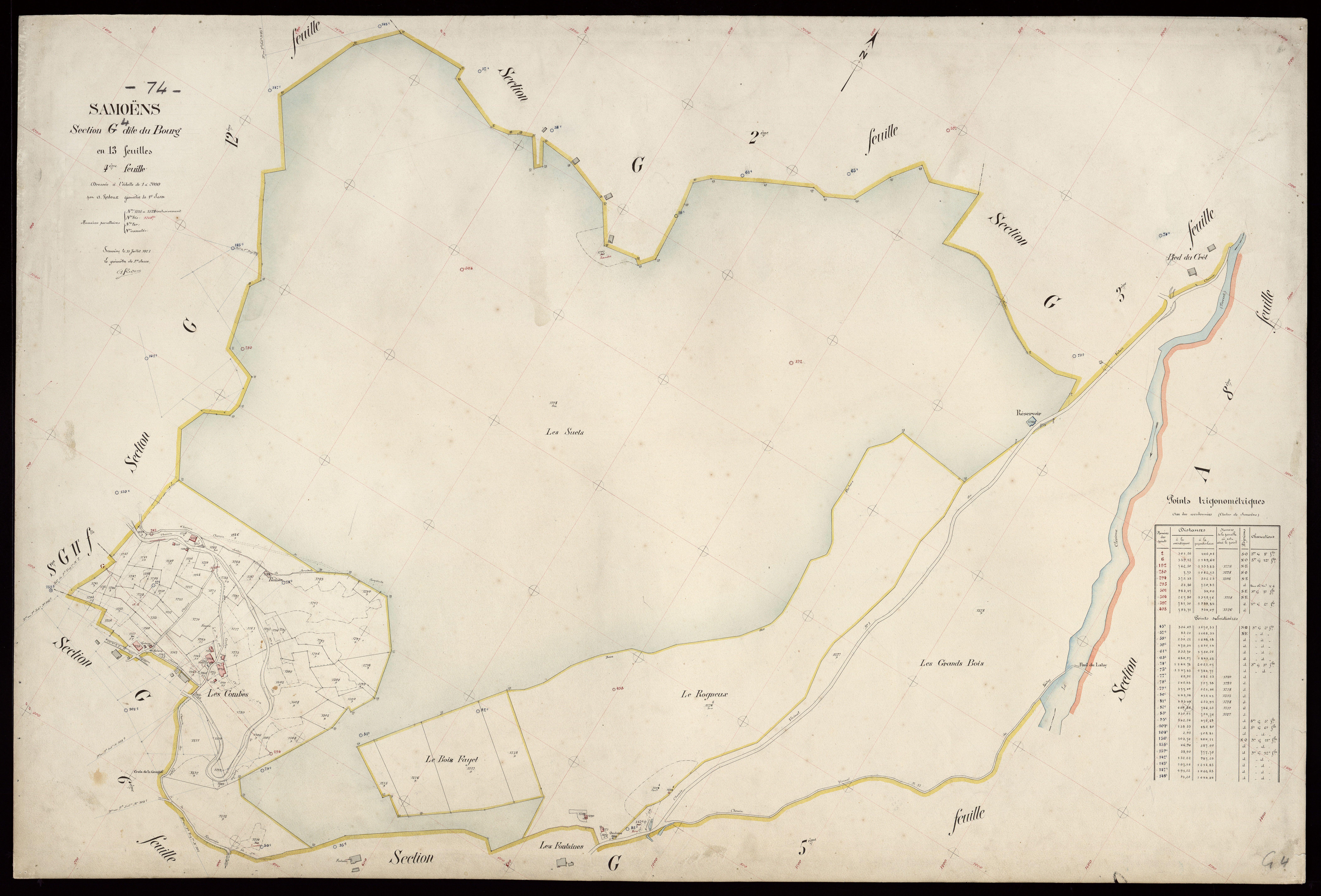 3 P 3 8059 - Feuille n° 5, parcelles n° 1329 à 1519 - 15 juillet 1921