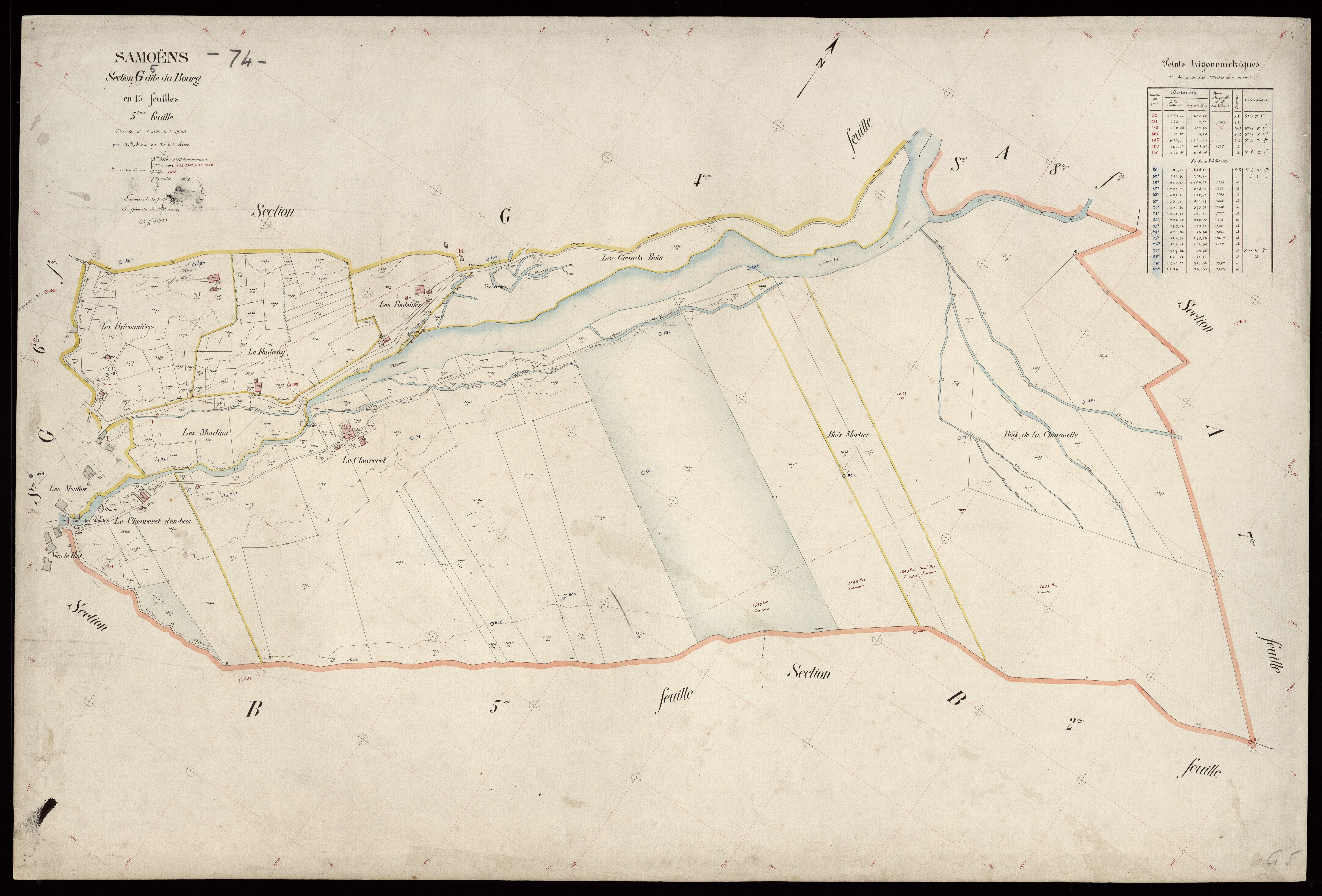 3 P 3 8060 - Feuille n° 6, parcelles n° 1520 à 1852 - 15 juillet 1921