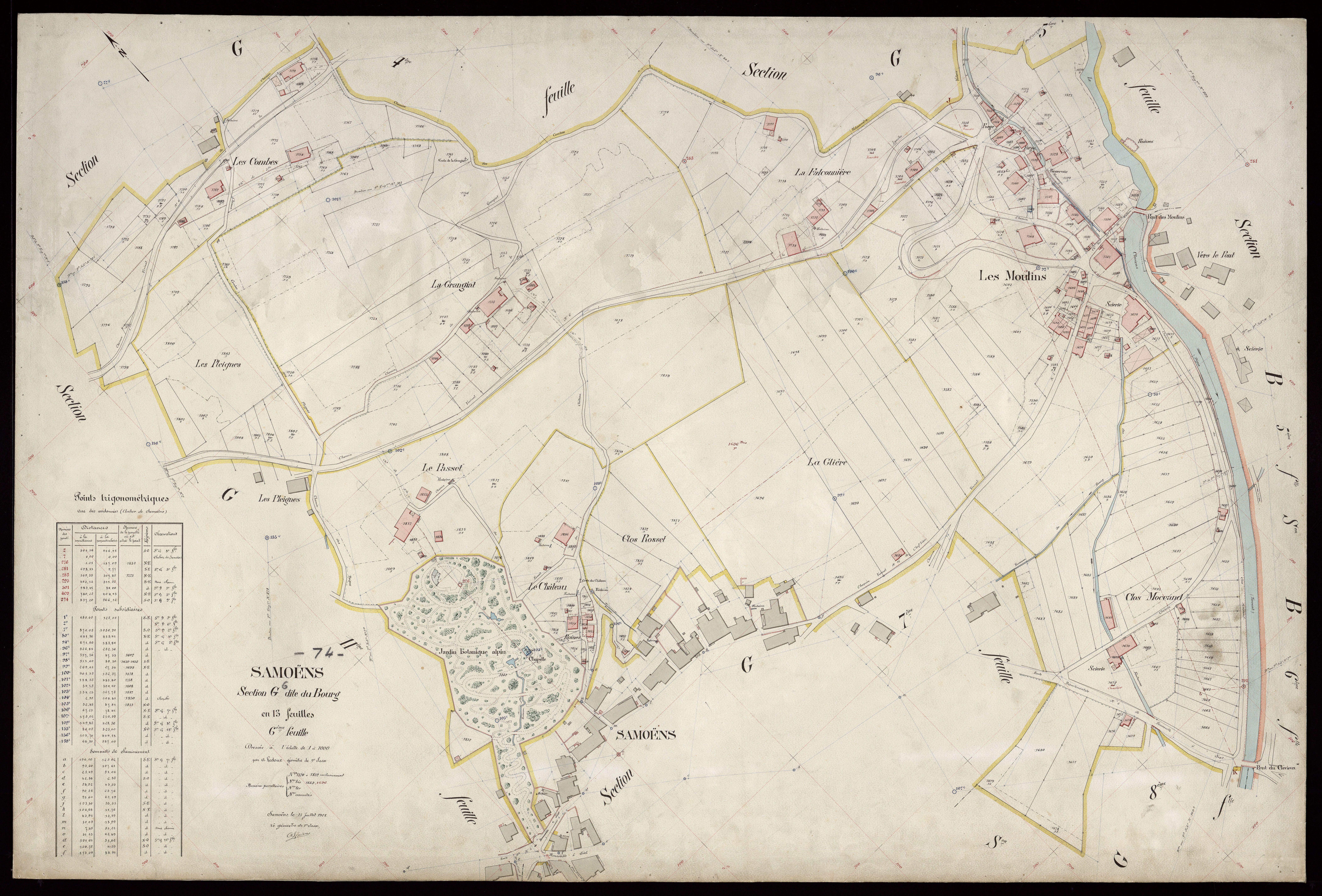 3 P 3 8061 - Feuille n° 7, parcelles n° 1853 à 2081 - 15 juillet 1921
