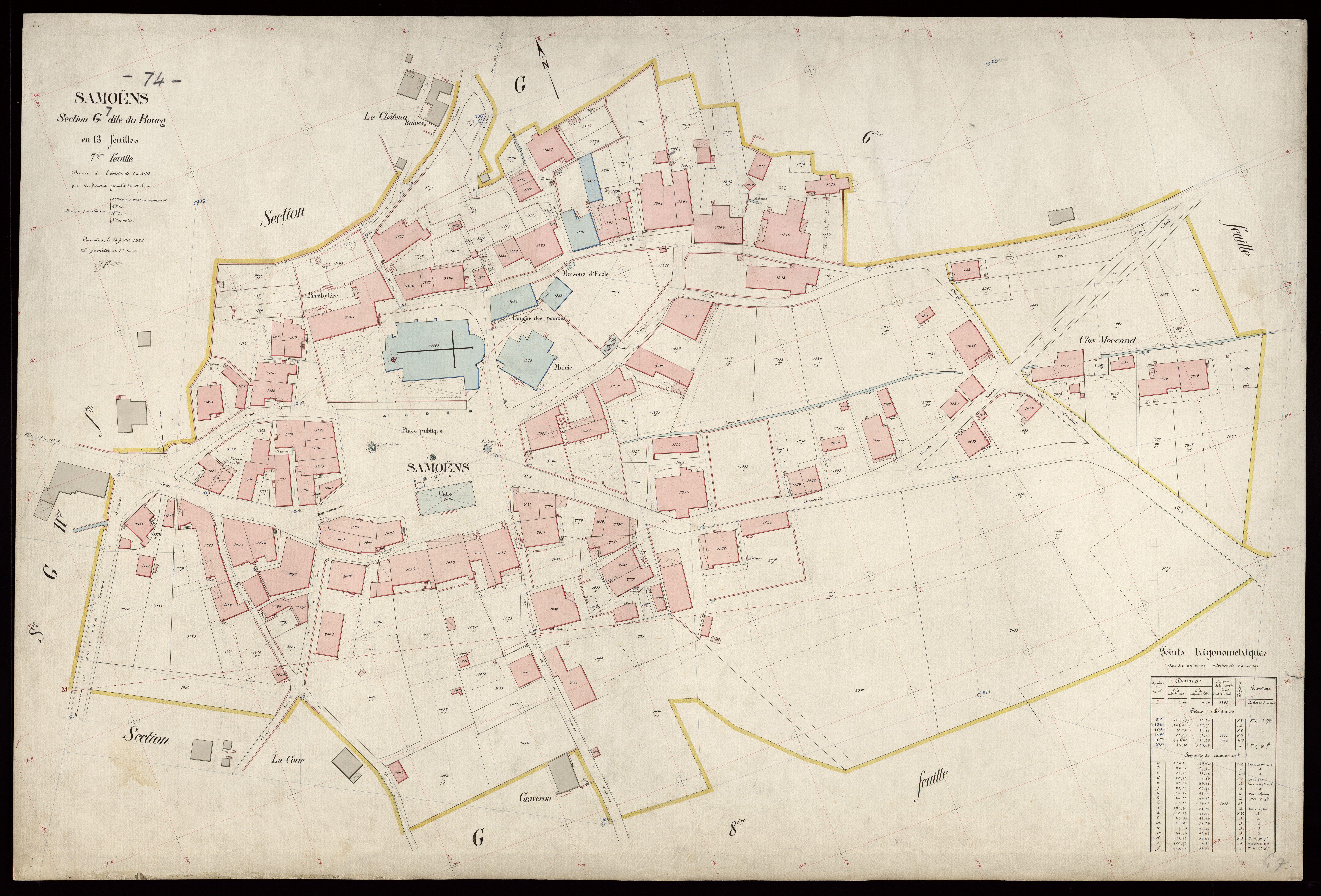 3 P 3 8062 - Feuille n° 8, parcelles n° 2082 à 2291 - 15 juillet 1921