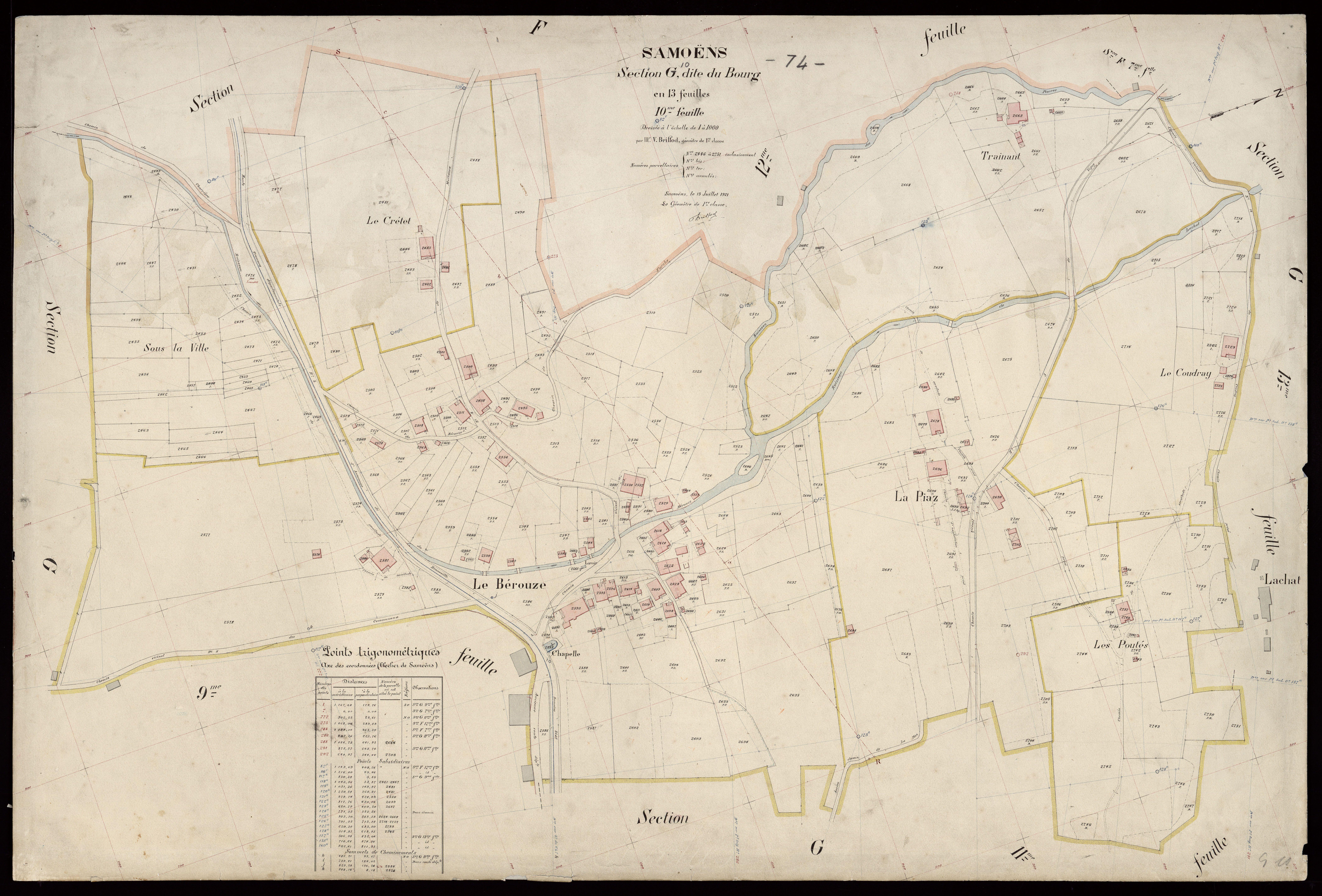 3 P 3 8065 - Feuille n° 11, parcelles n° 2752 à 3077 - 15 juillet 1921