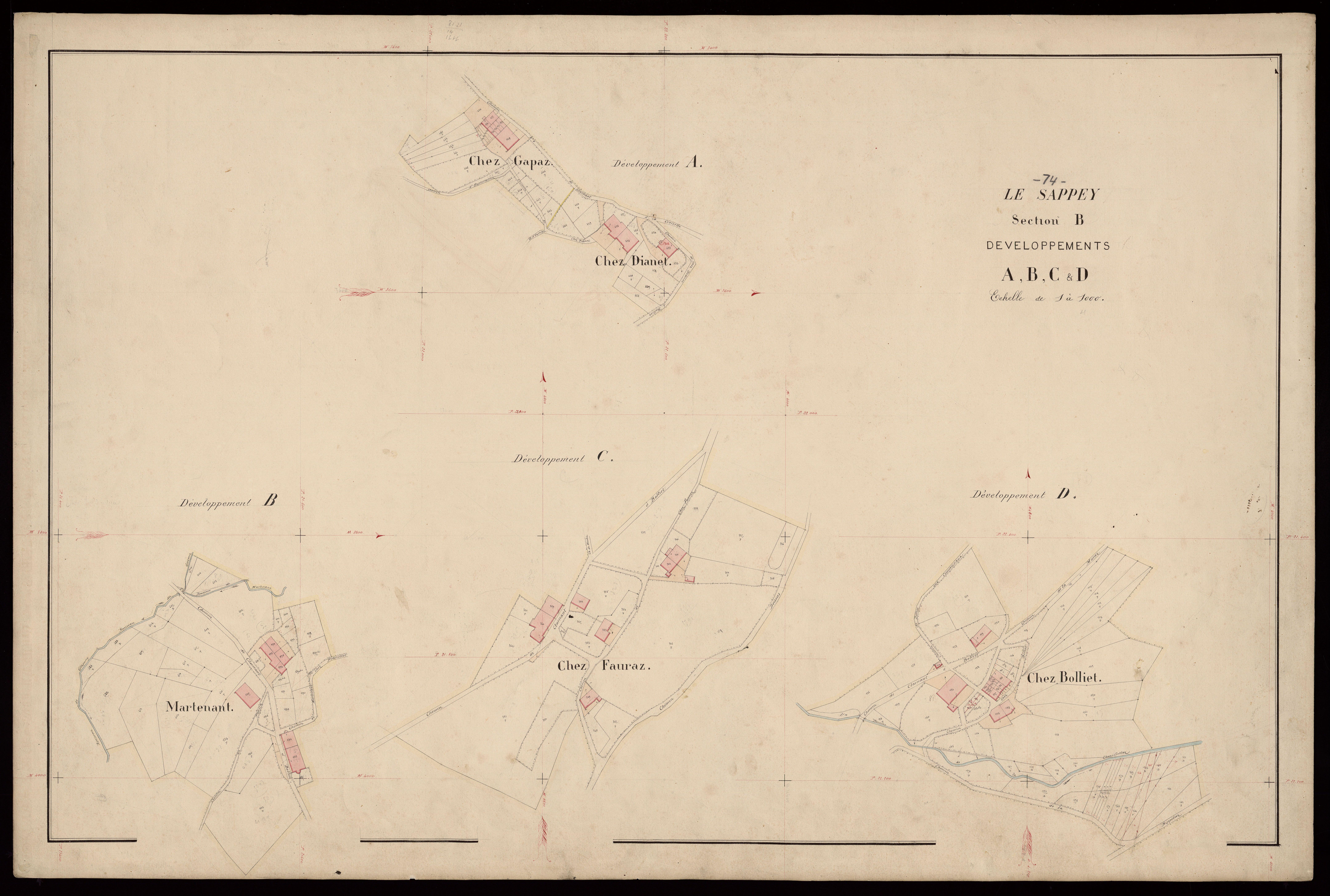 3 P 3 8086 - Feuille n° 2 bis, parcelles n° 112 à 178, 336 à 362, 428 à 464 et 581 à 622 -