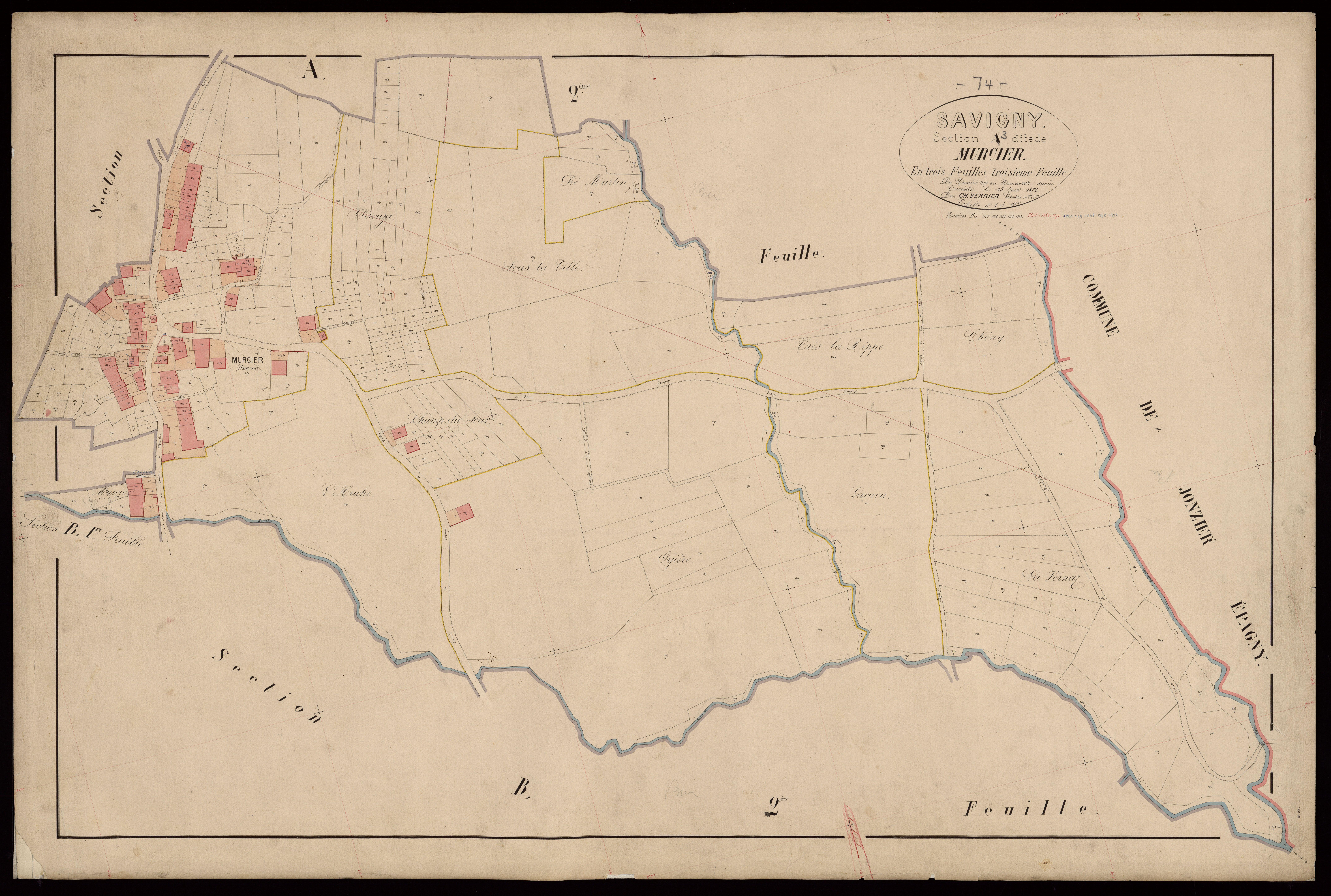 Section B : Chef-lieu - 1872