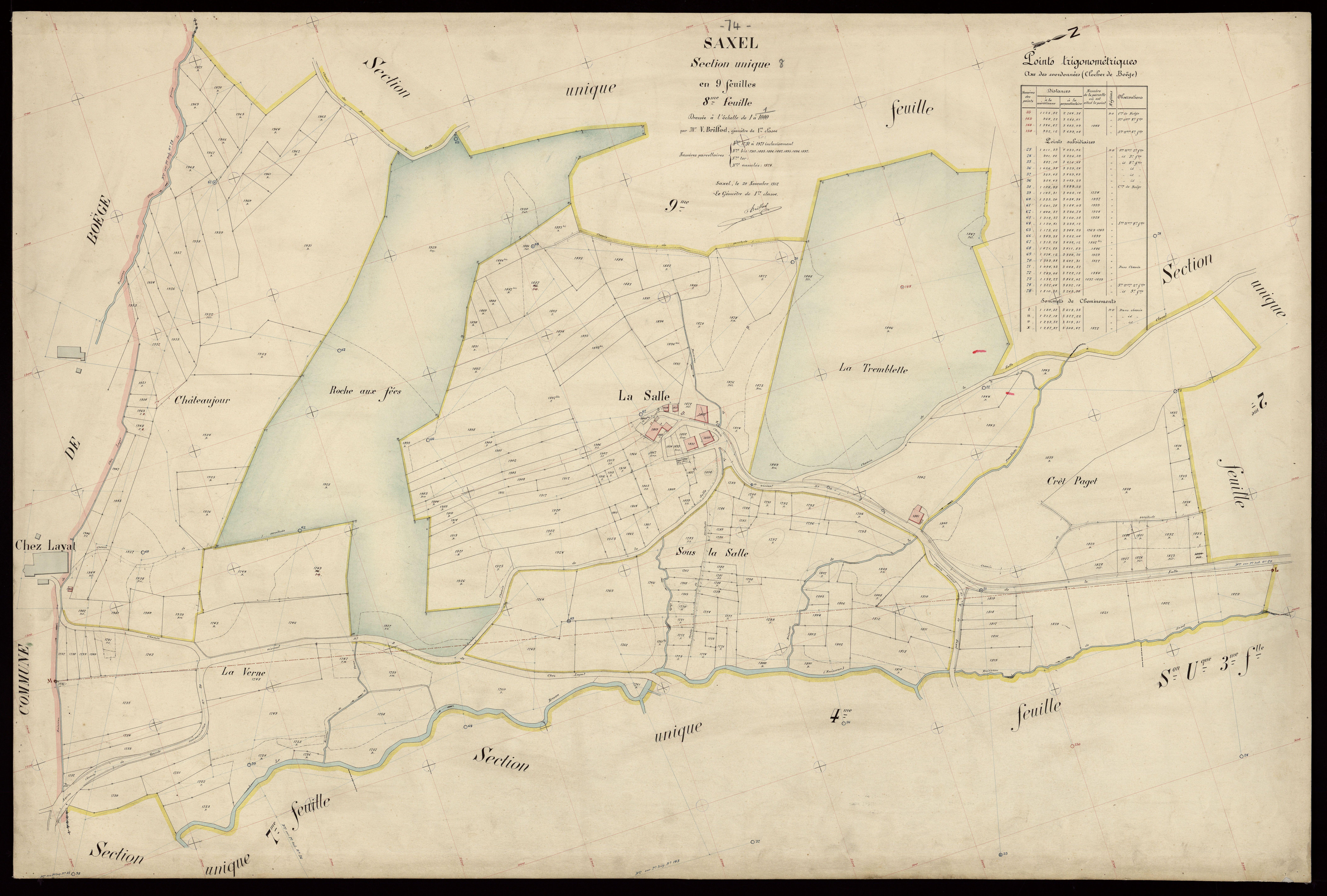 3 P 3 8108 - Feuille n° 9, parcelles n° 1972 à 2128 - 20 novembre 1912