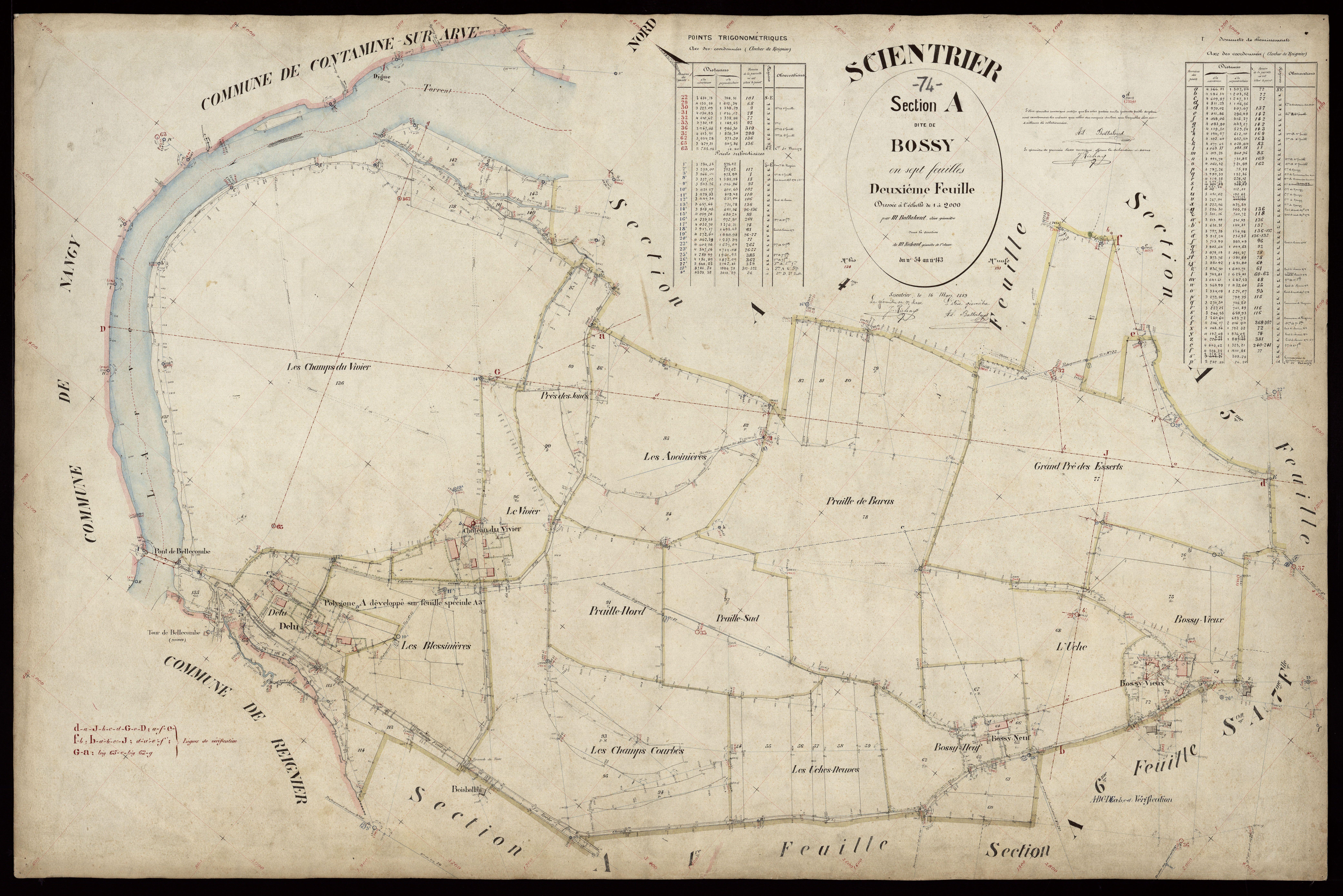 3 P 3 8112 - Feuille n° 3, parcelles n° 97 à 112 et 118 à 134 - 16 mars 1889