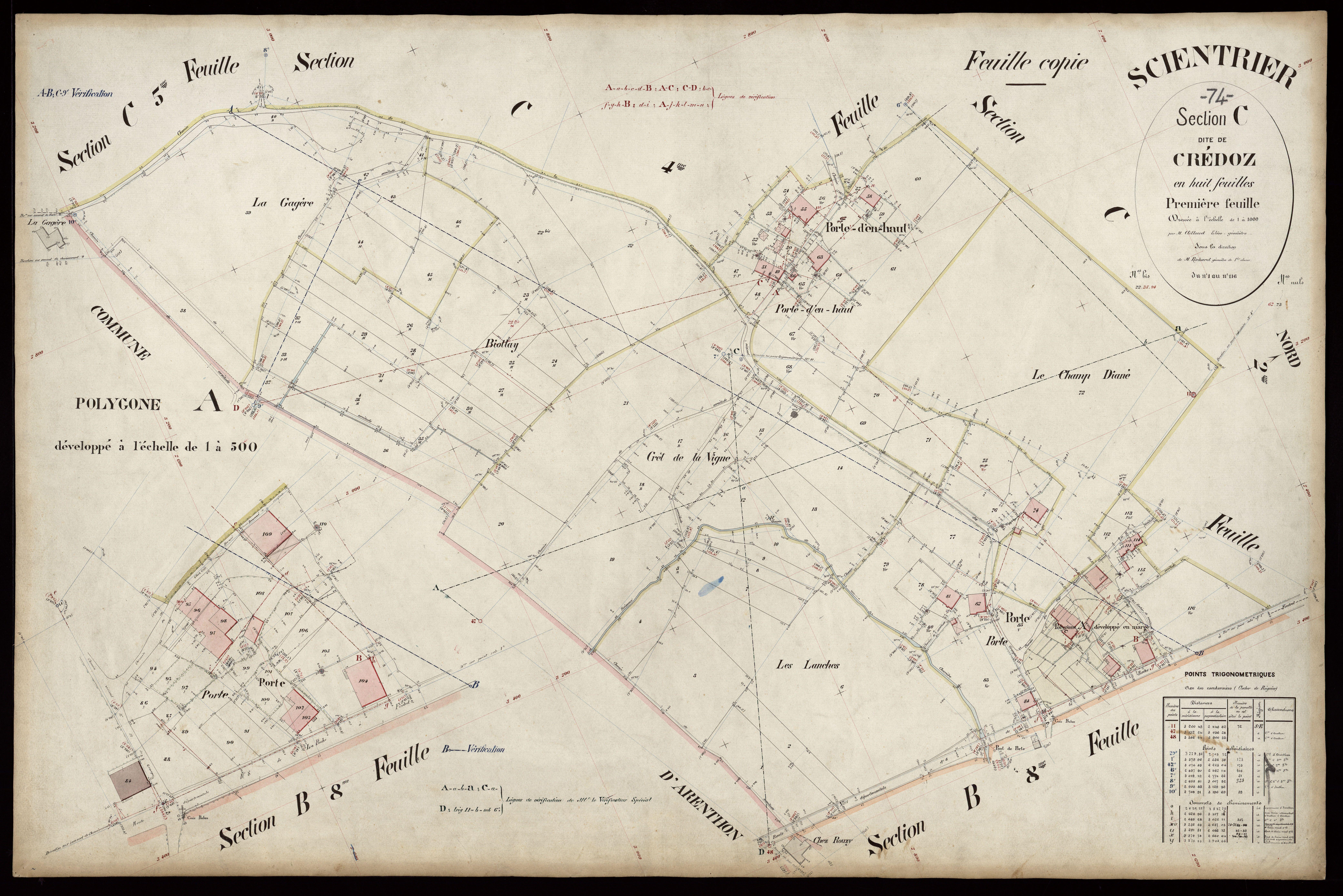 3 P 3 8126 - Feuille n° 2, parcelles n° 117 à 183 - 16 mars 1889