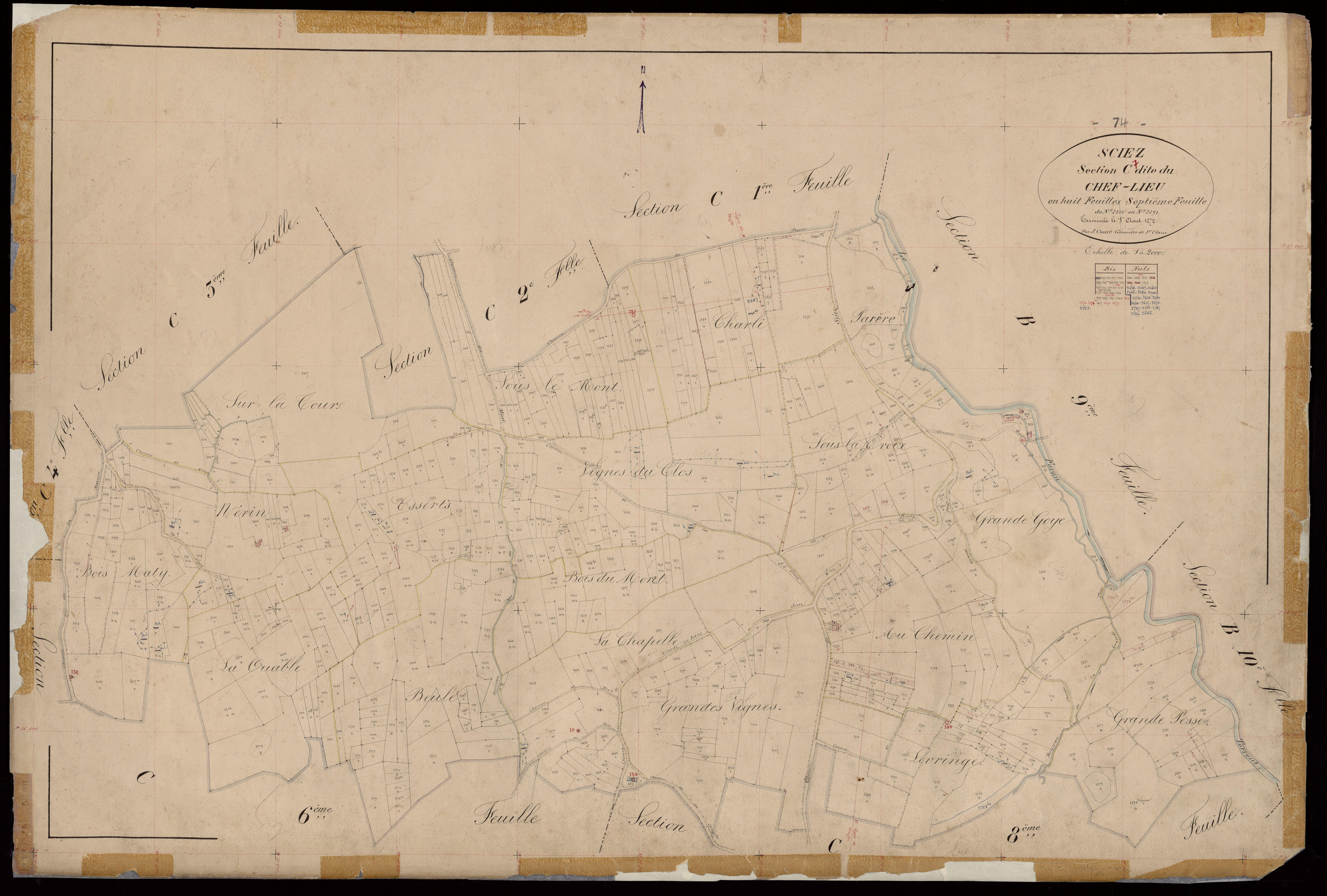 3 P 3 8161 - Feuille n° 7 bis, parcelles n° 2039 à 2072, 2163 à 2258, 3008 à 3198 et 3238 à 3259 -