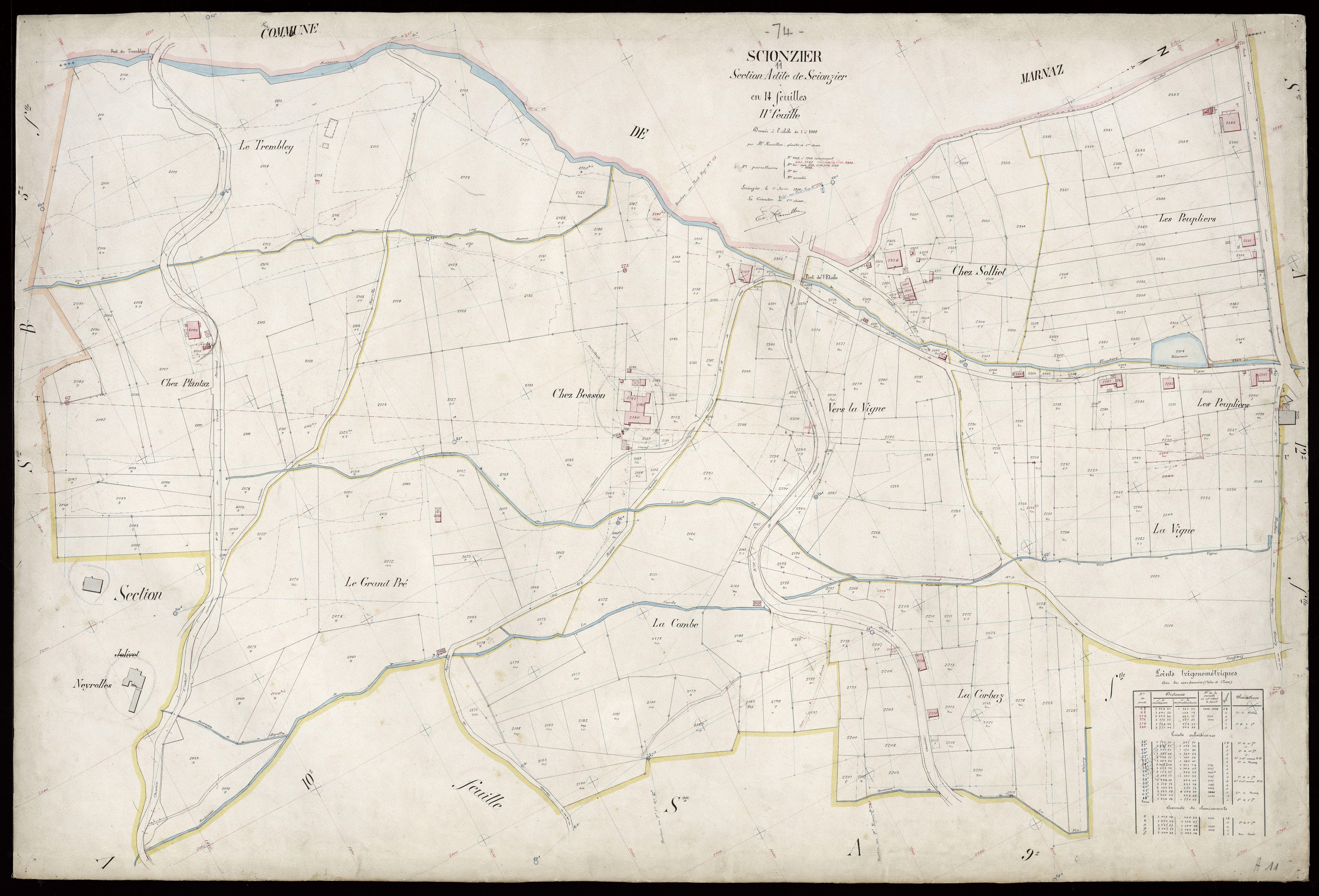 3 P 3 8176 - LACUNE Feuille n° 12, parcelles n° - Sans date