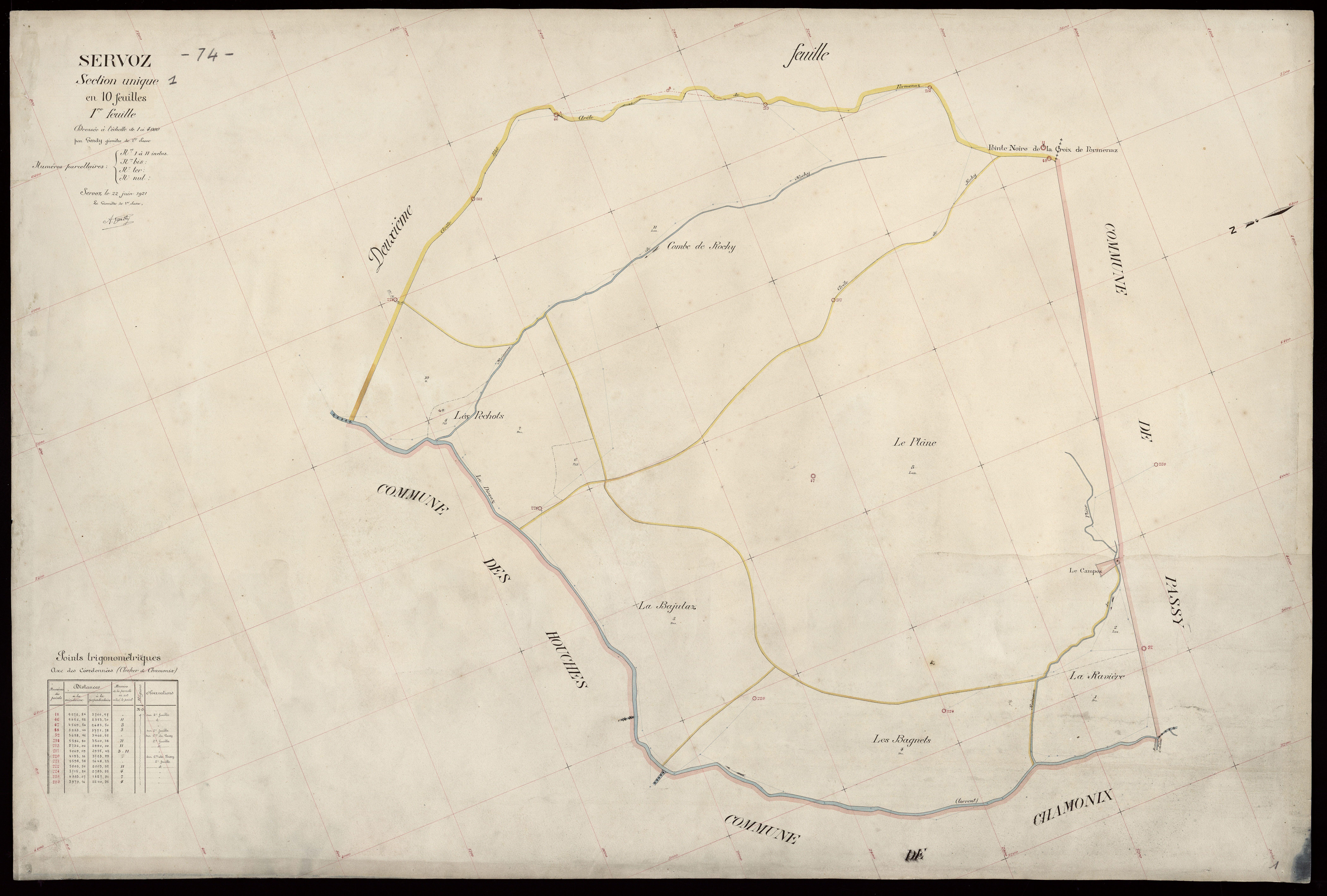 3 P 3 8205 - Feuille n° 2, parcelles n° 12 à 84 - 22 juin 1921
