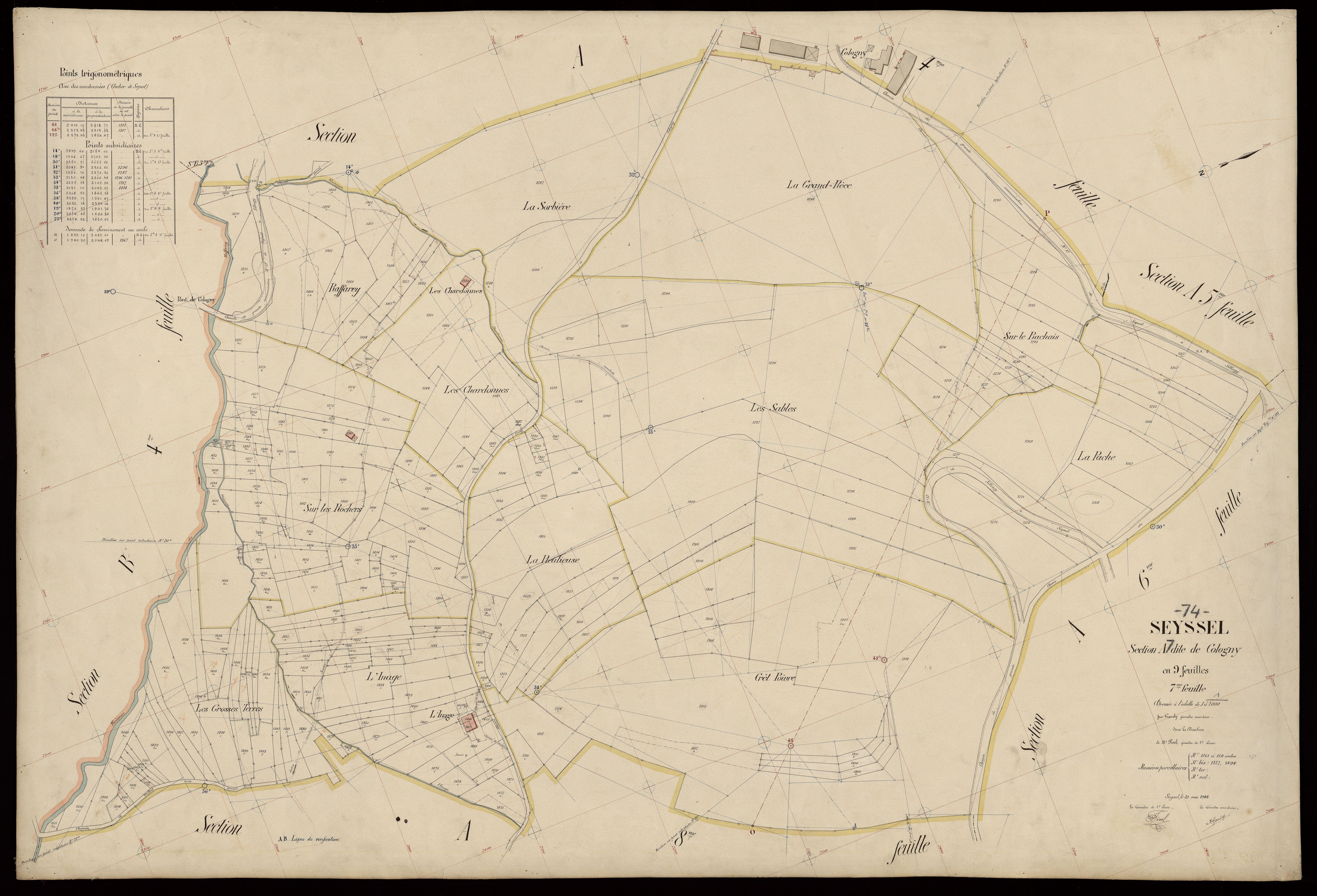 3 P 3 8247 - Feuille n° 8, parcelles n° 1512 à 1780 - 21 mai 1908