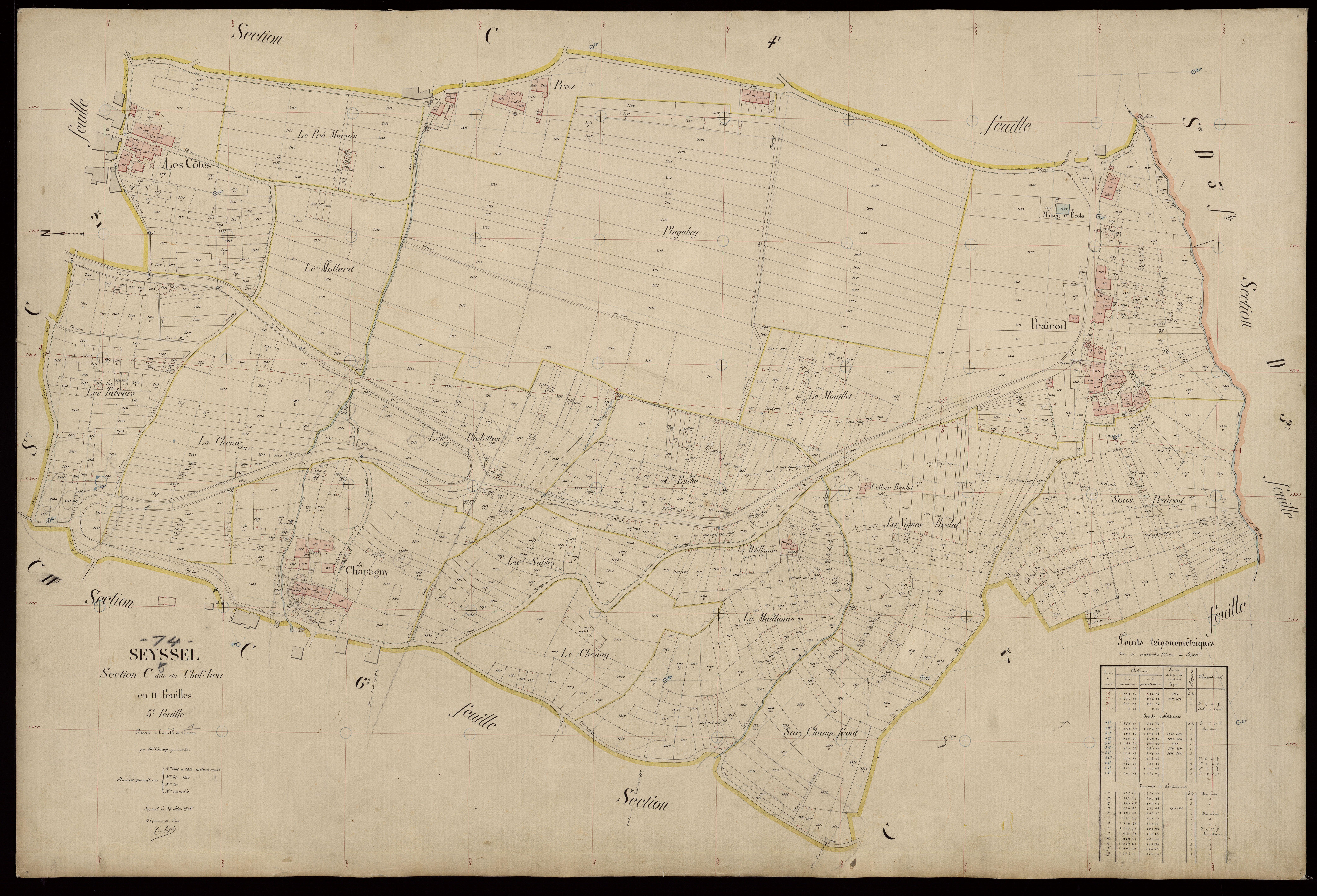 3 P 3 8267 - Feuille n° 6, parcelles n° 2453 à 2796 - 25 mai 1908