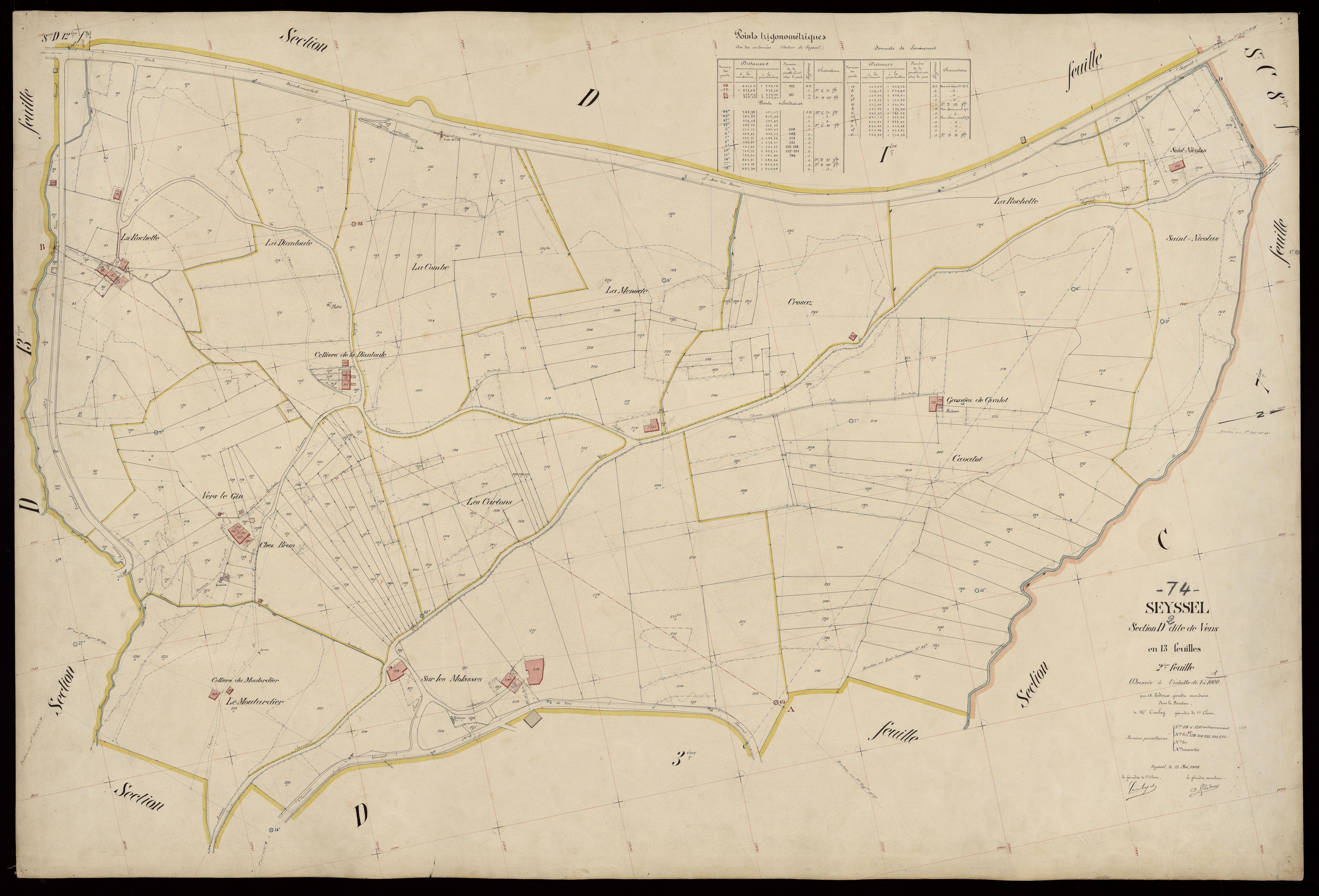3 P 3 8275 - Feuille n° 3, parcelles n° 337 à 769 - 25 mai 1908