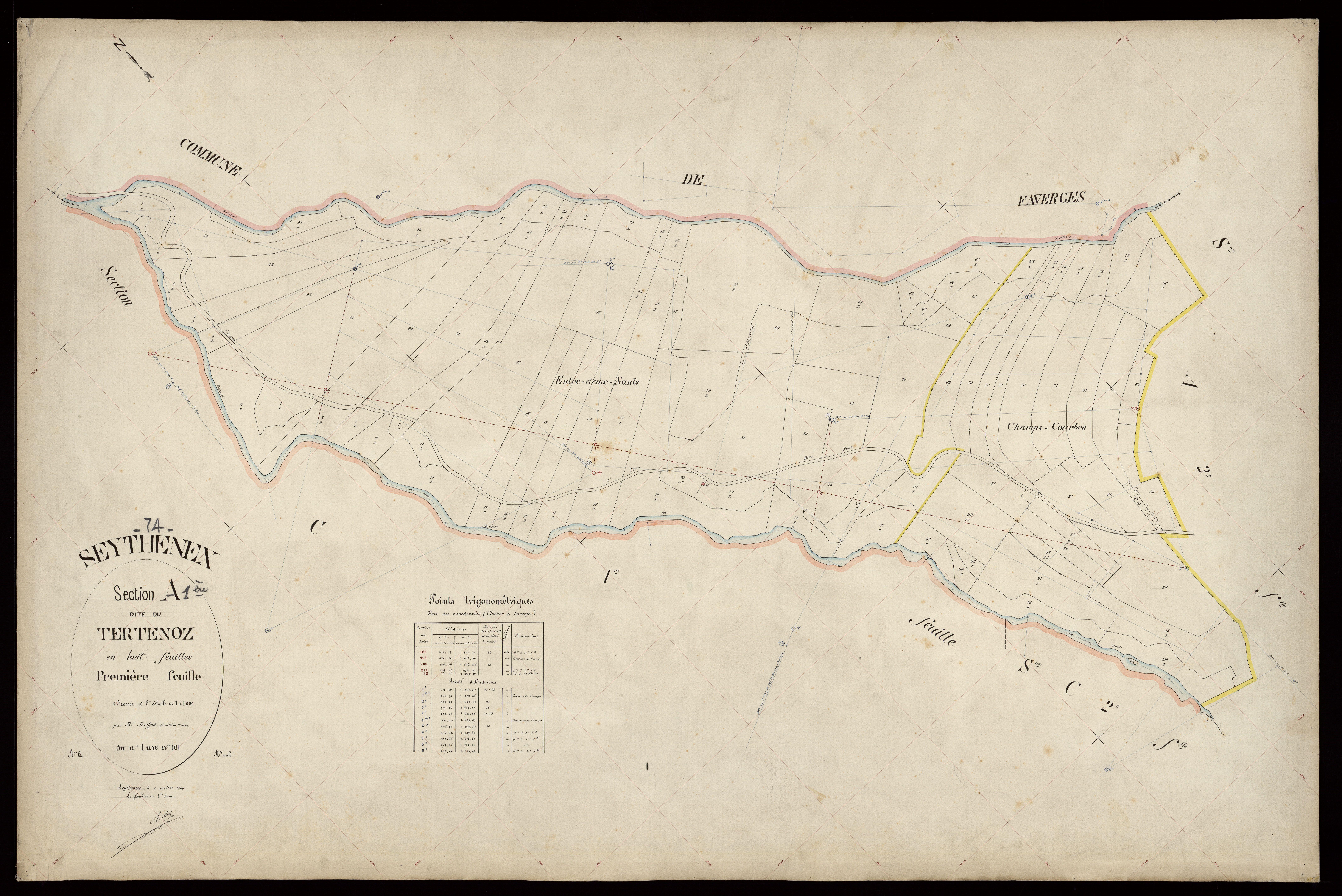 3 P 3 8289 - Feuille n° 2, parcelles n° 102 à 390 - 9 juillet 1906
