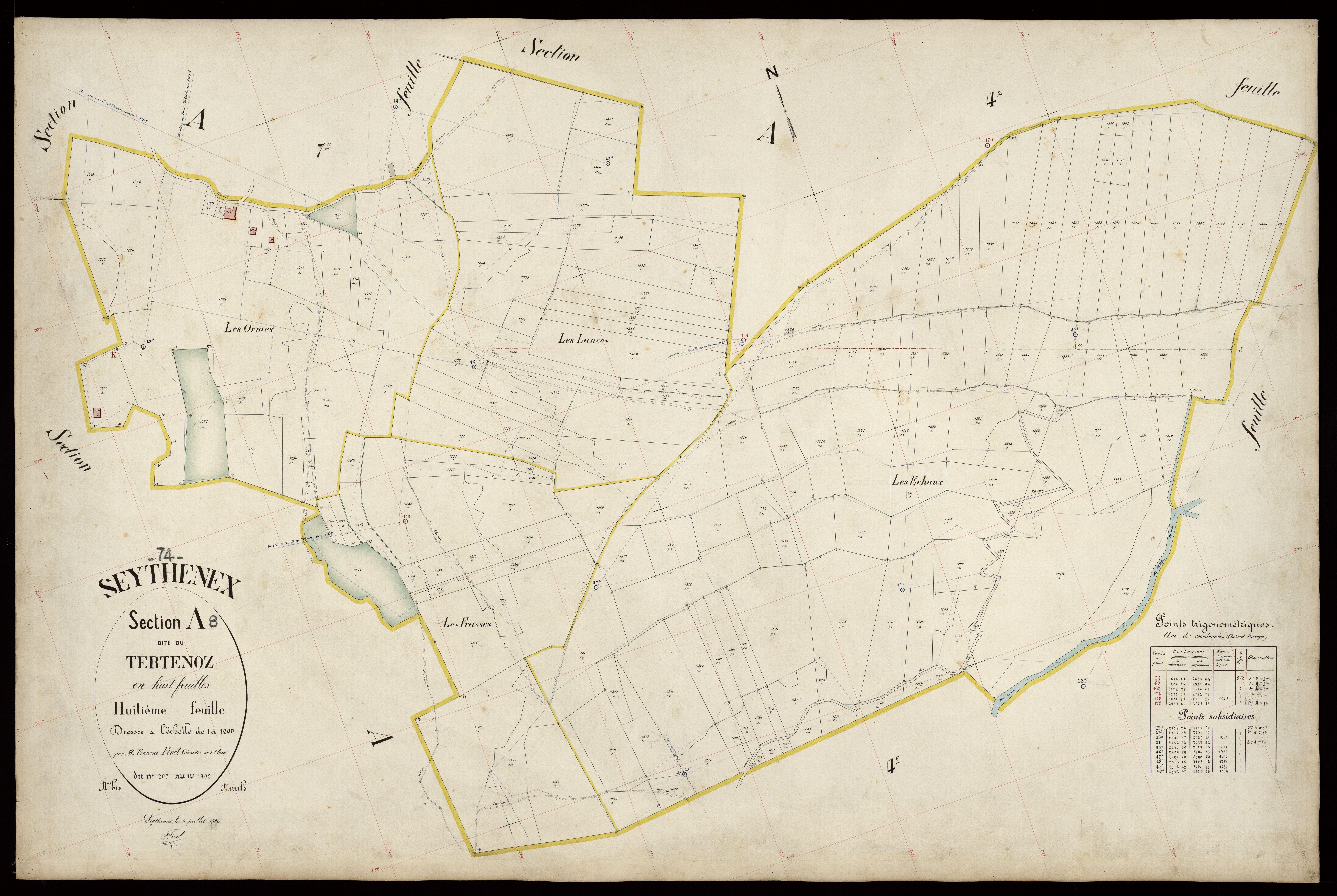 Section B : Les Combes - 1906
