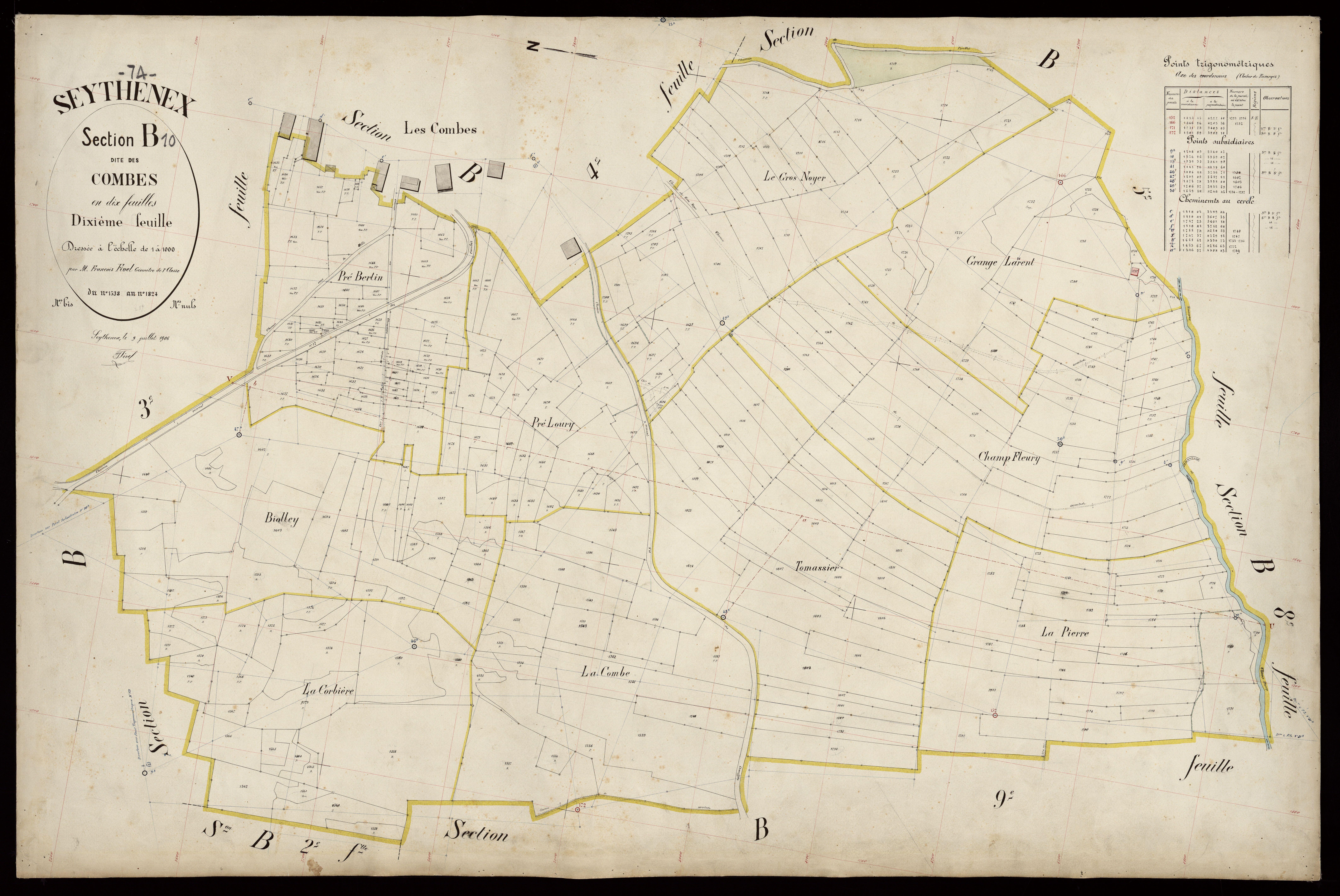 Section C : Chef-lieu - 1906