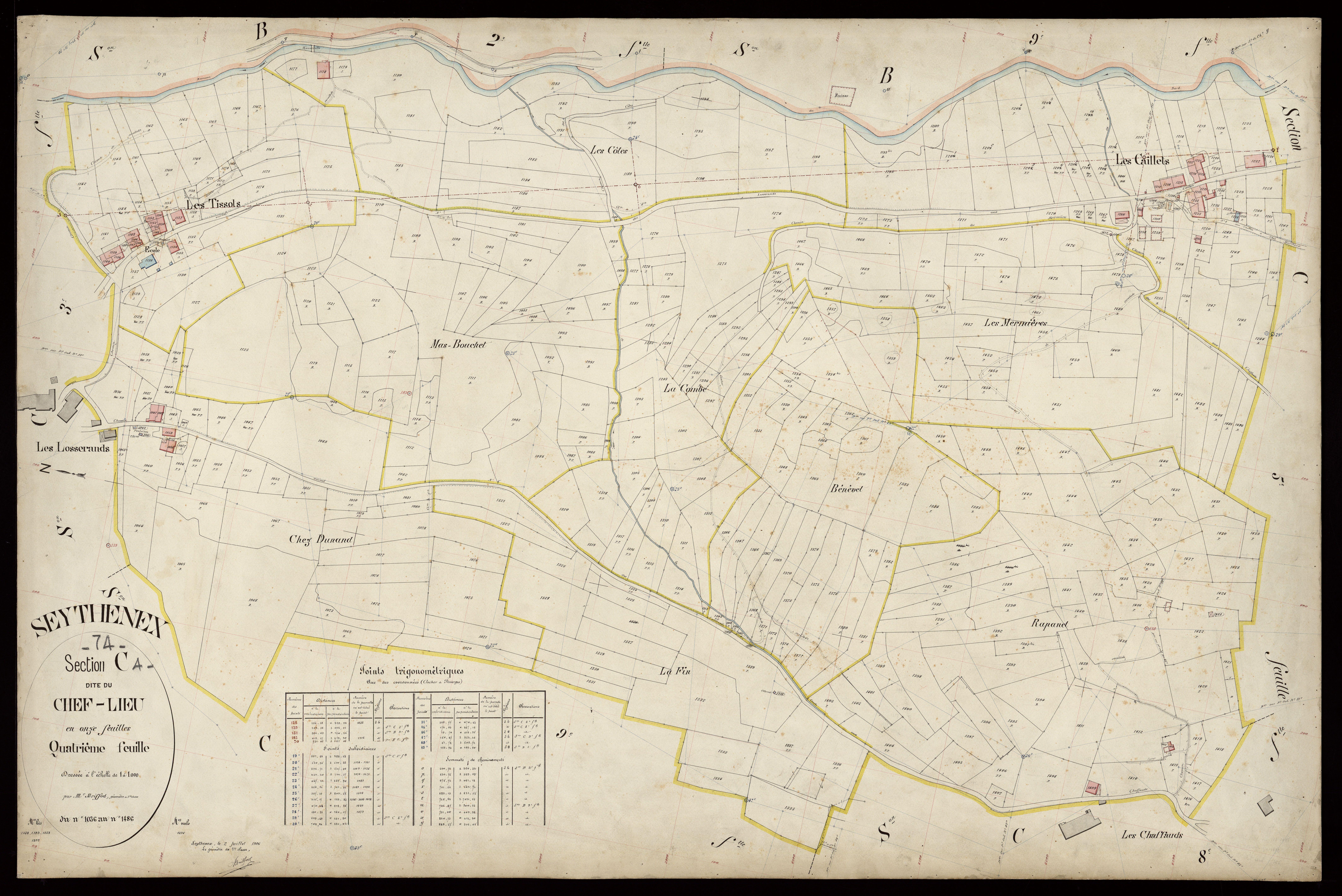 3 P 3 8310 - Feuille n° 5, parcelles n° 1487 à 1713 - 2 juillet 1906